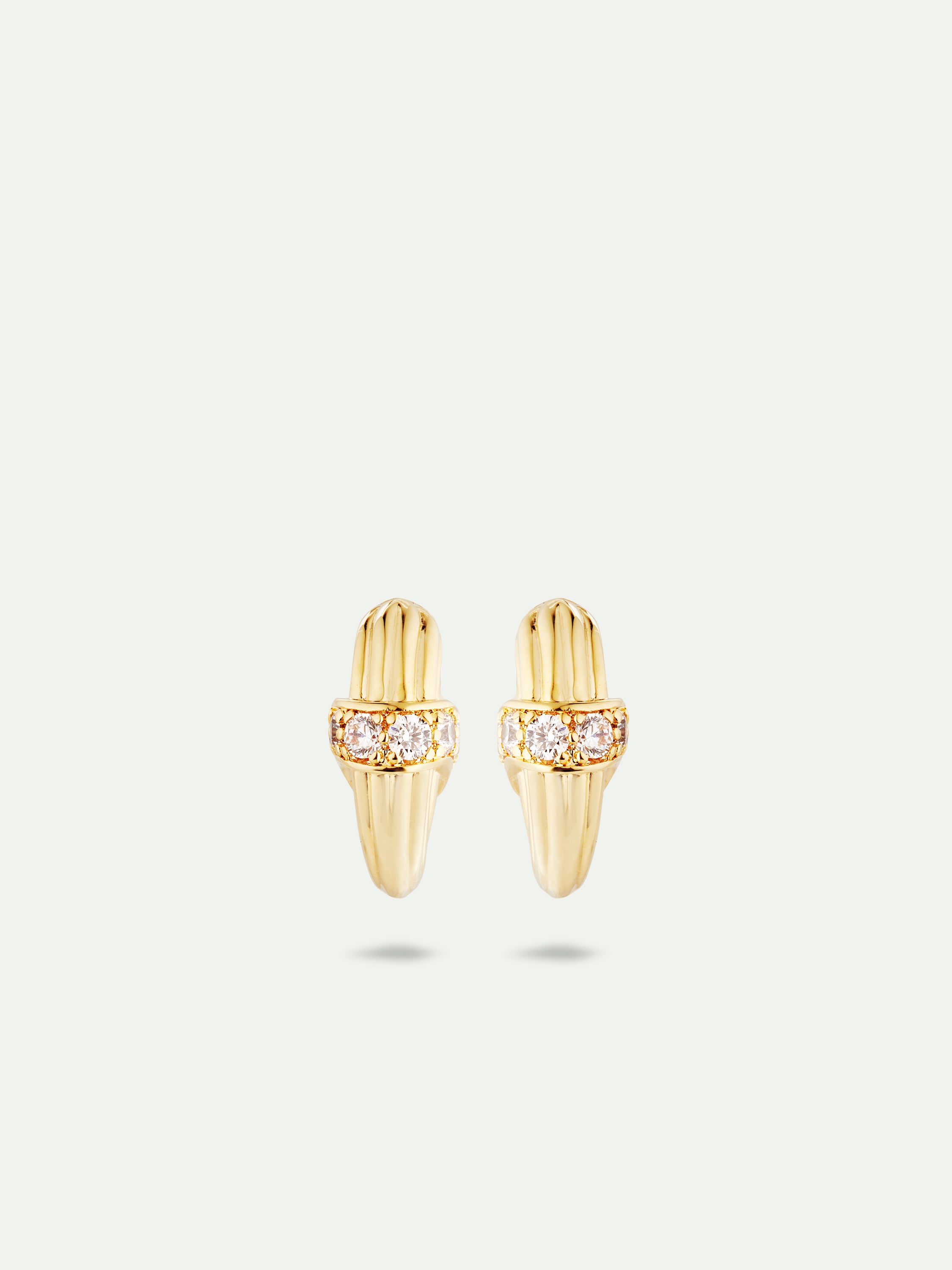 Gold and crystal Post earrings