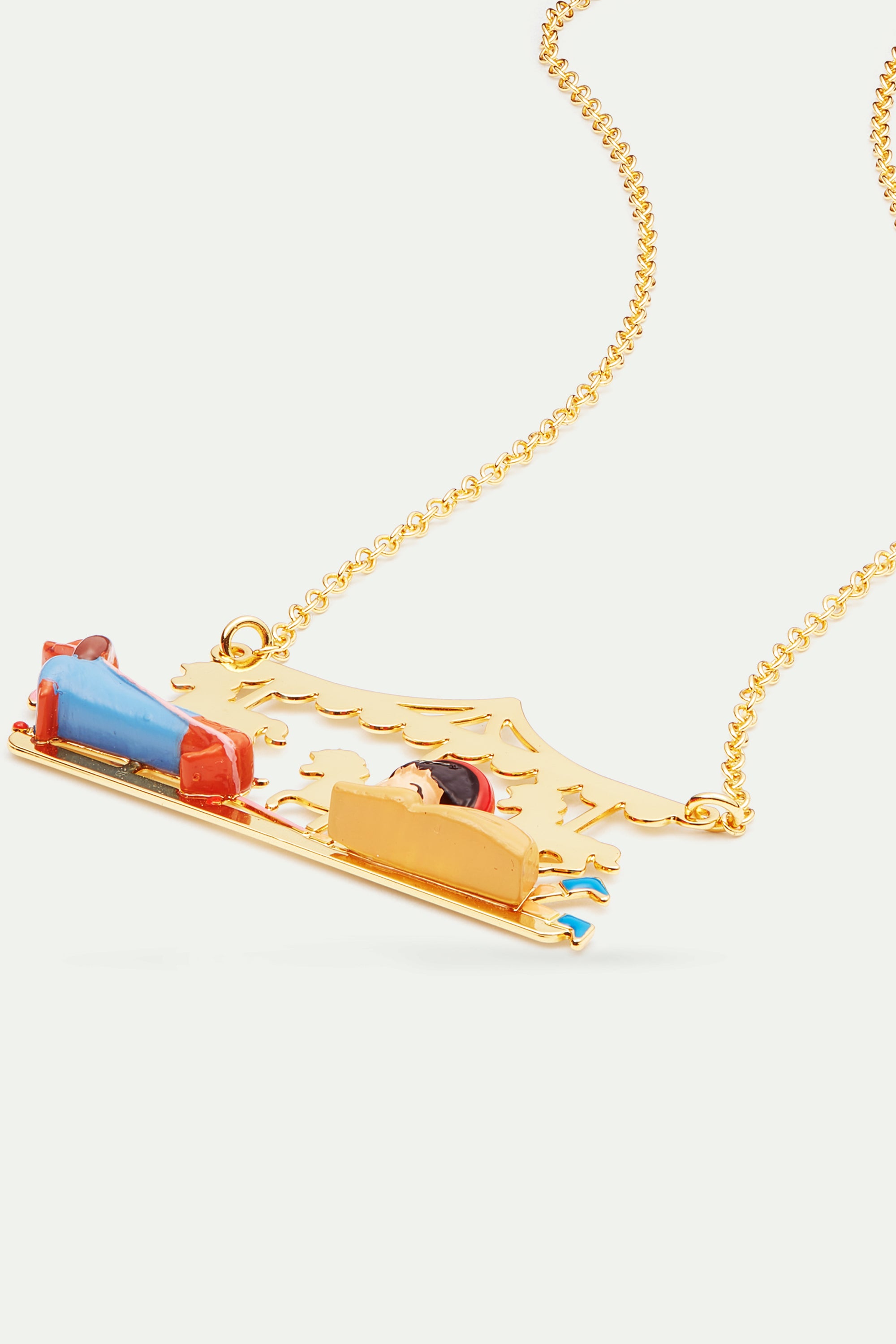 Little girl and dachshund statement necklace