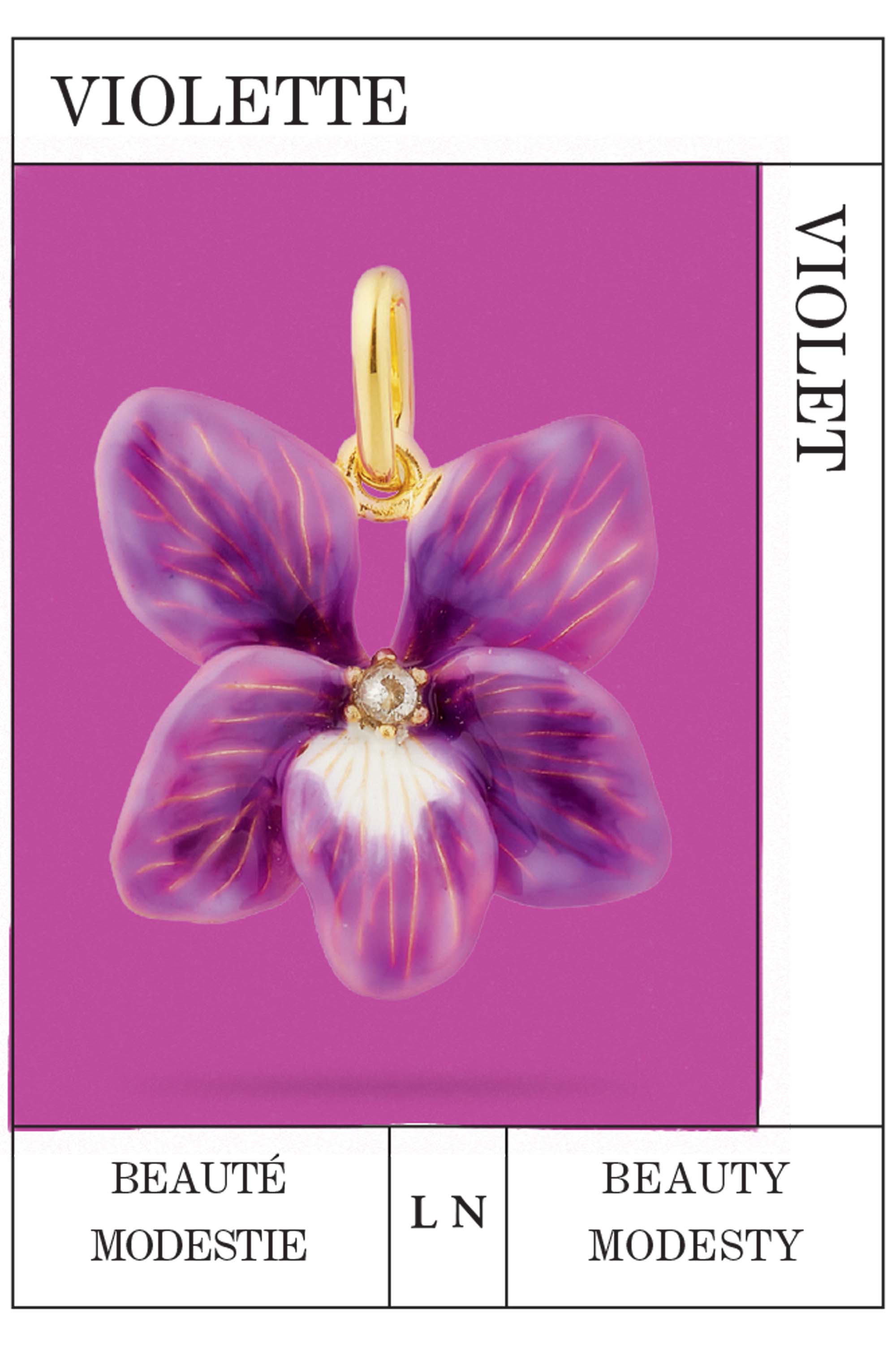 Violet flower pendant