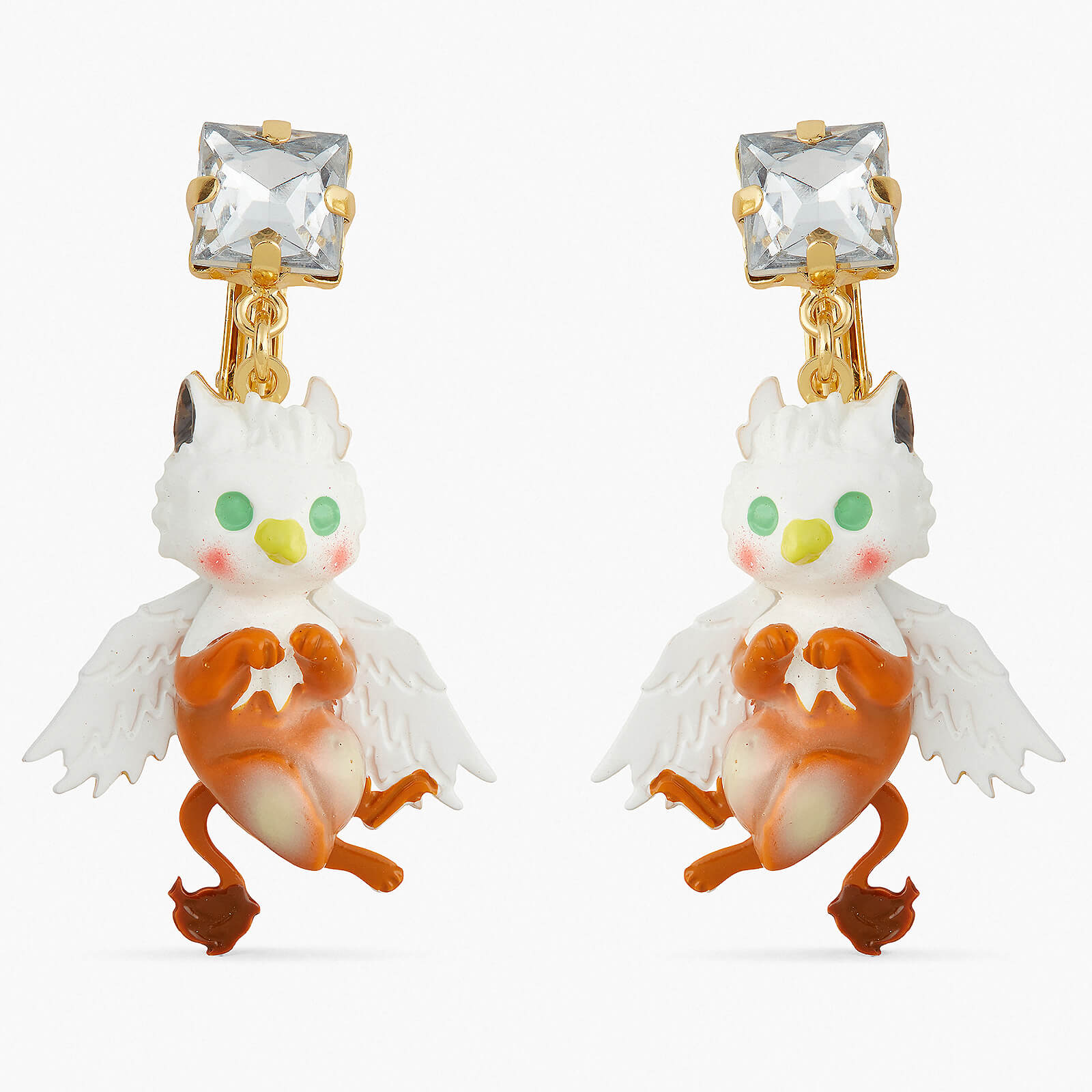 Griffin clip-on earrings