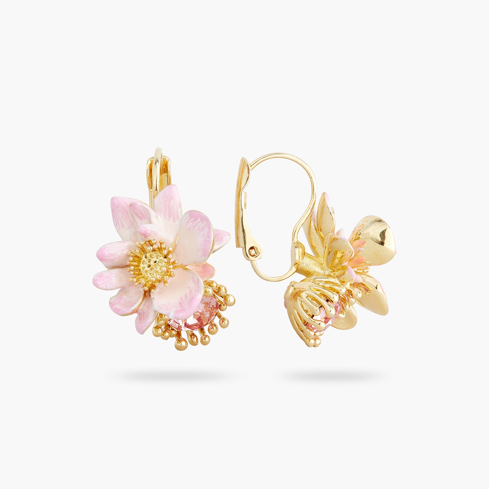 Boucles d'Oreilles Dormeuses Fleur de Lotus