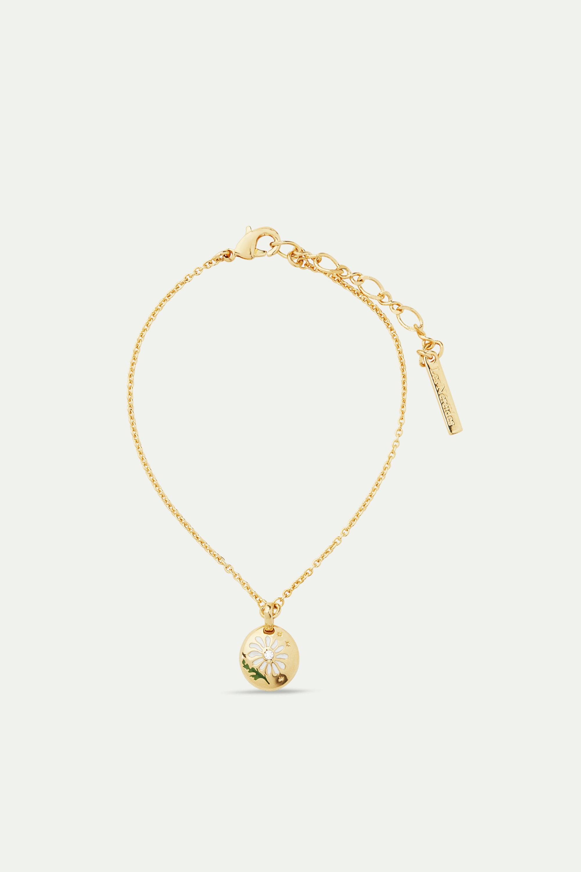 Pulsera fina medallón margarita