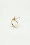 Rabbit and White Flower Adjustable Ring