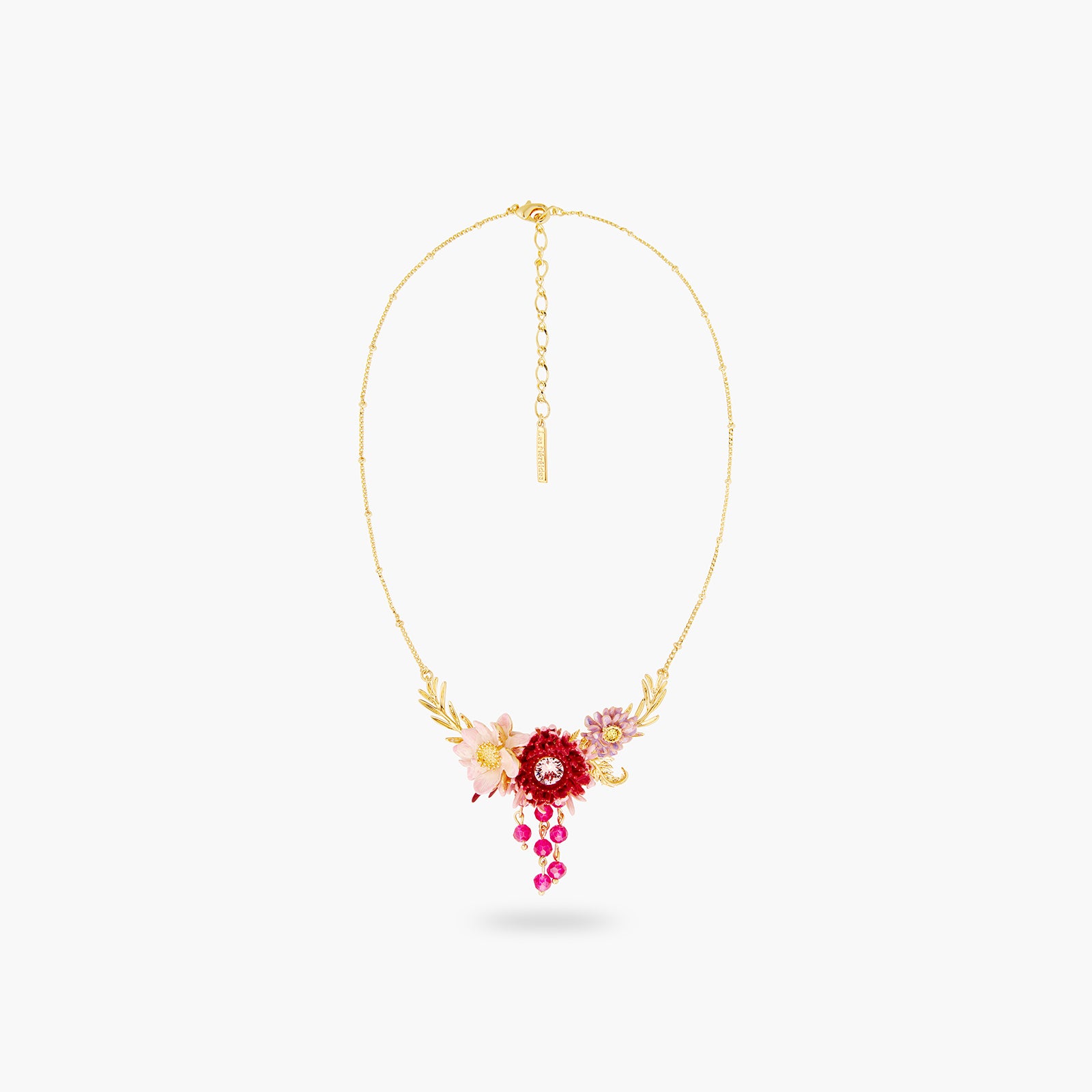 Lotus flower and Chrysanthemum statement necklace