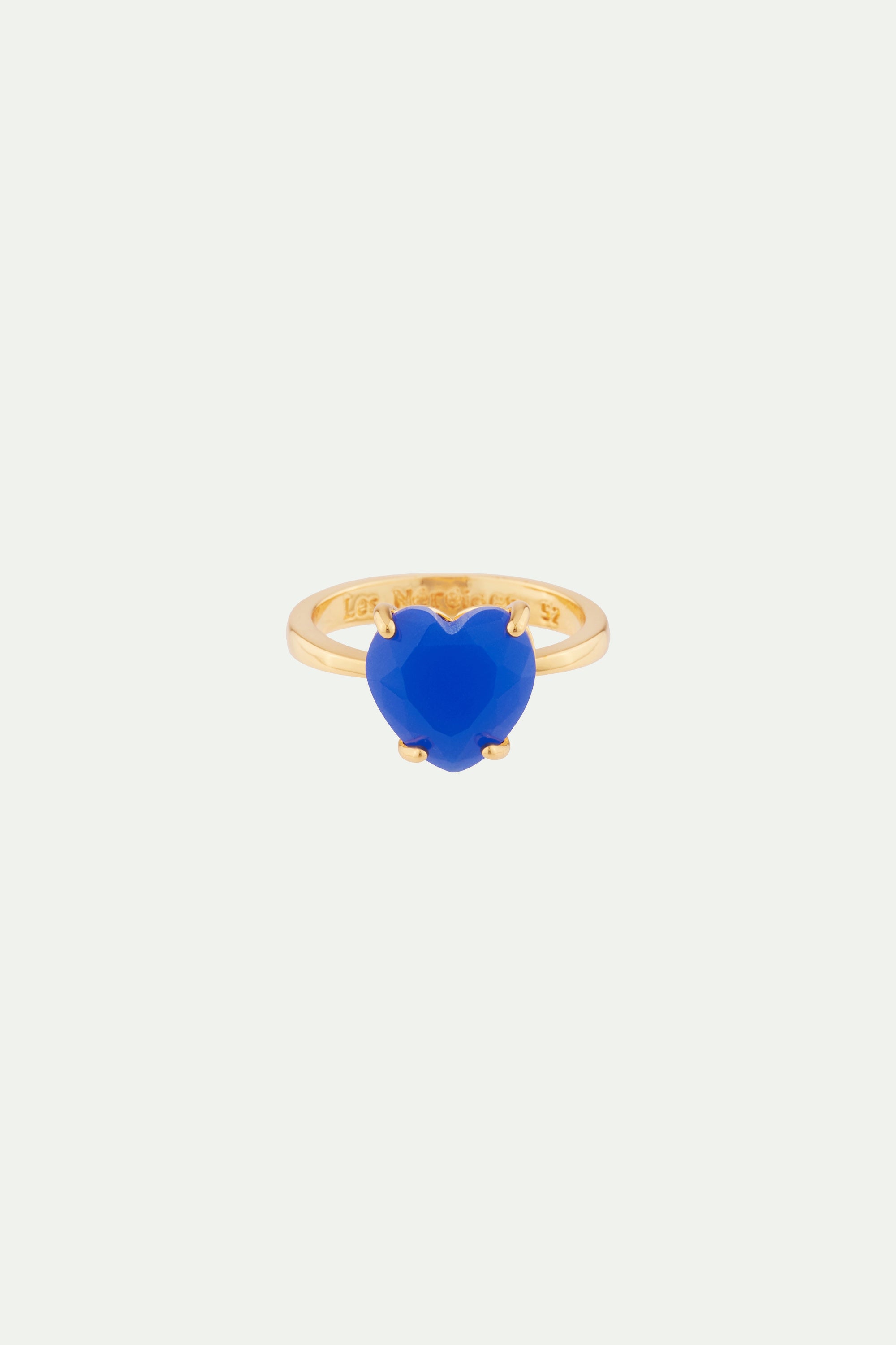 Royal Blue Heart Stone La Diamantine Solitaire Ring