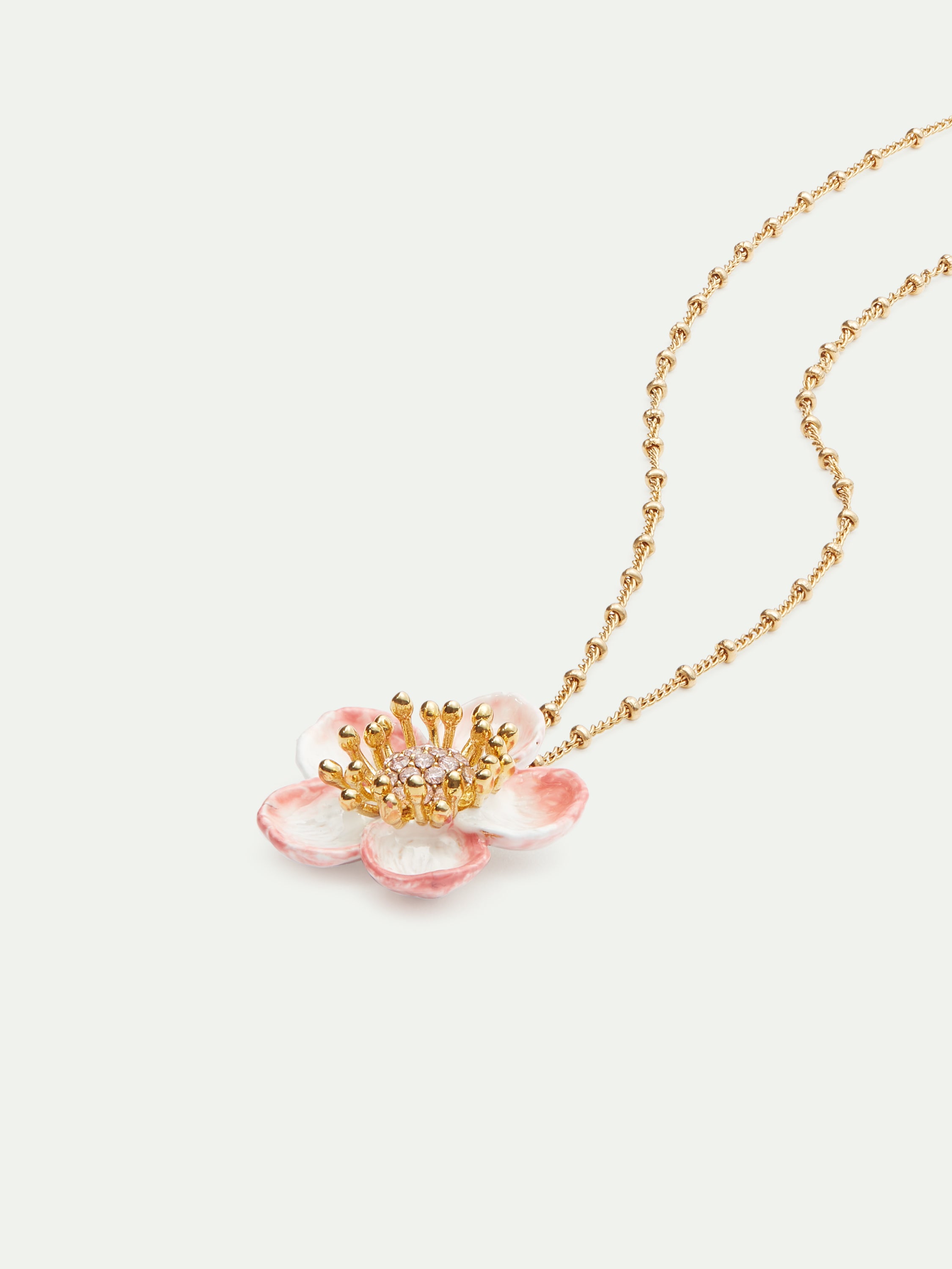Apple blossom pendant necklace