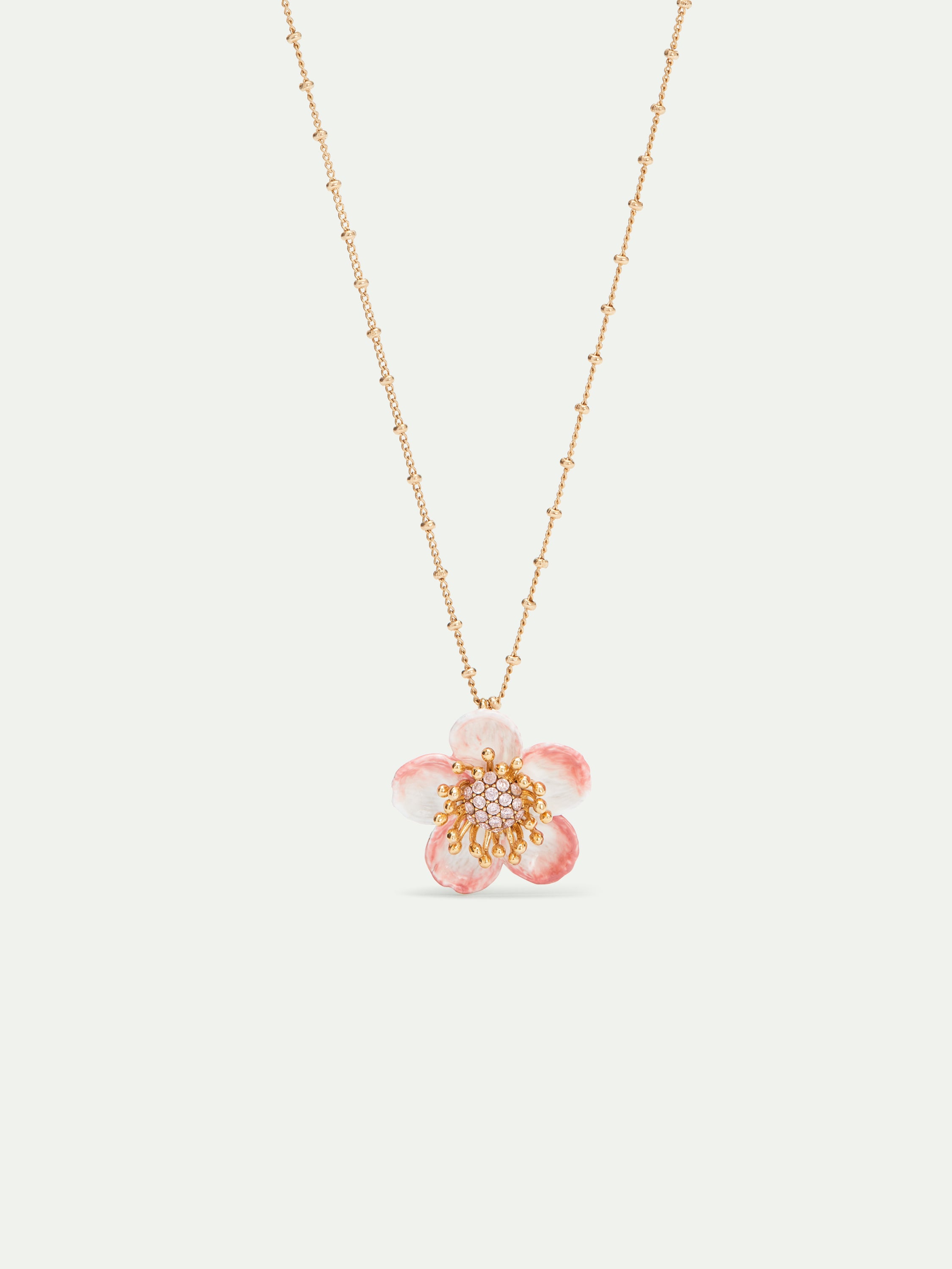 Apple blossom pendant necklace