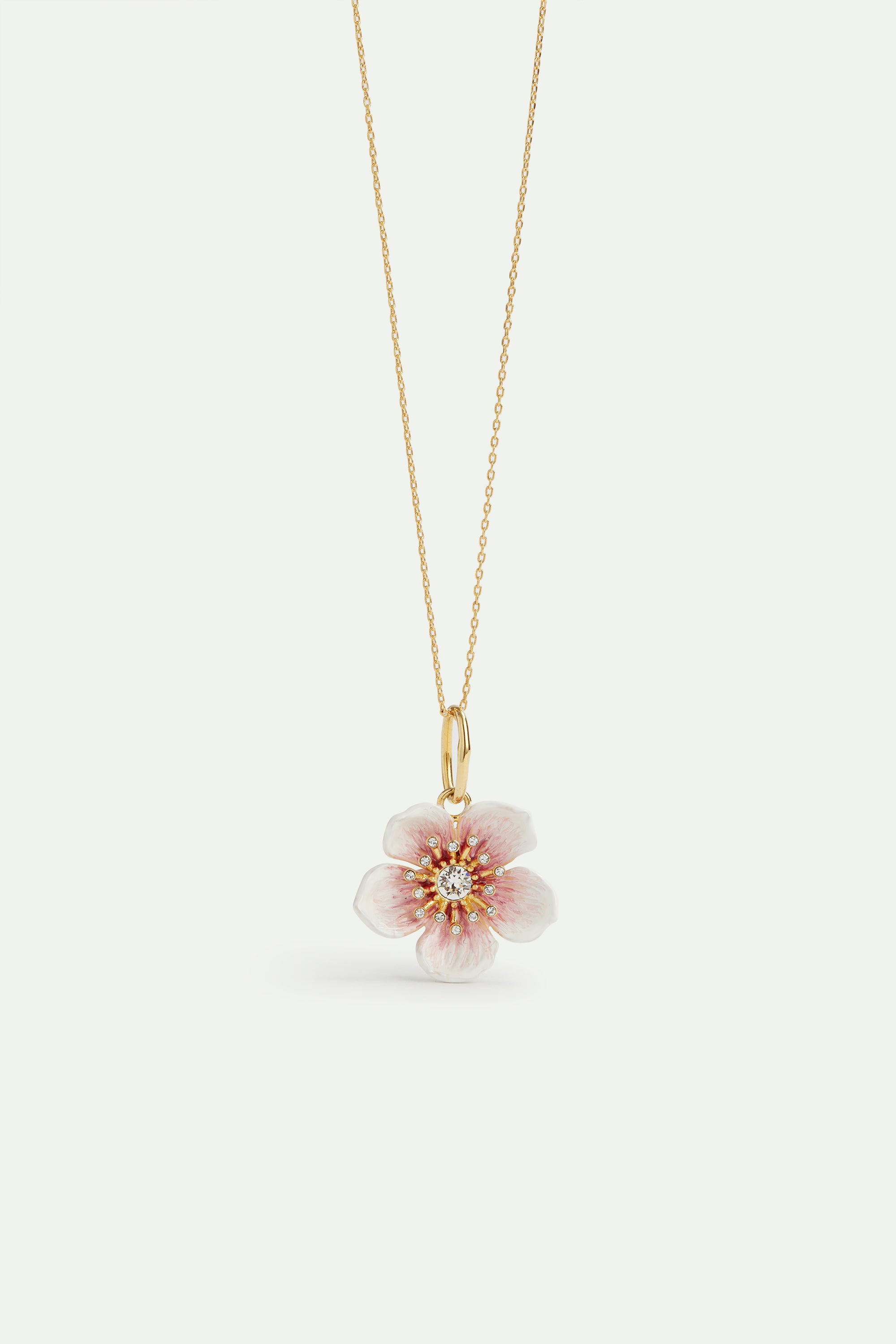 White cherry blossom pendant