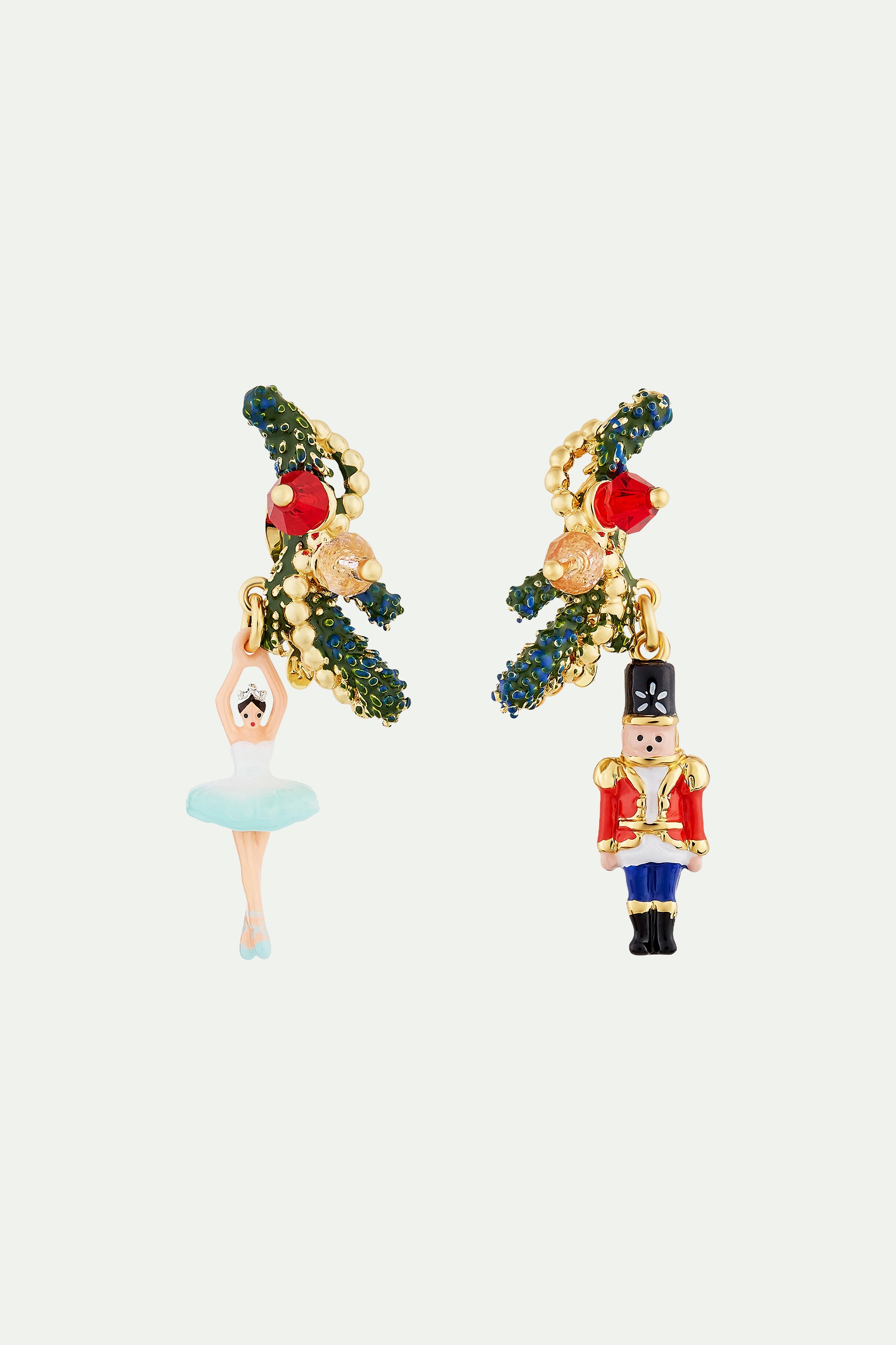 Ballerina and Nutcracker post earrings