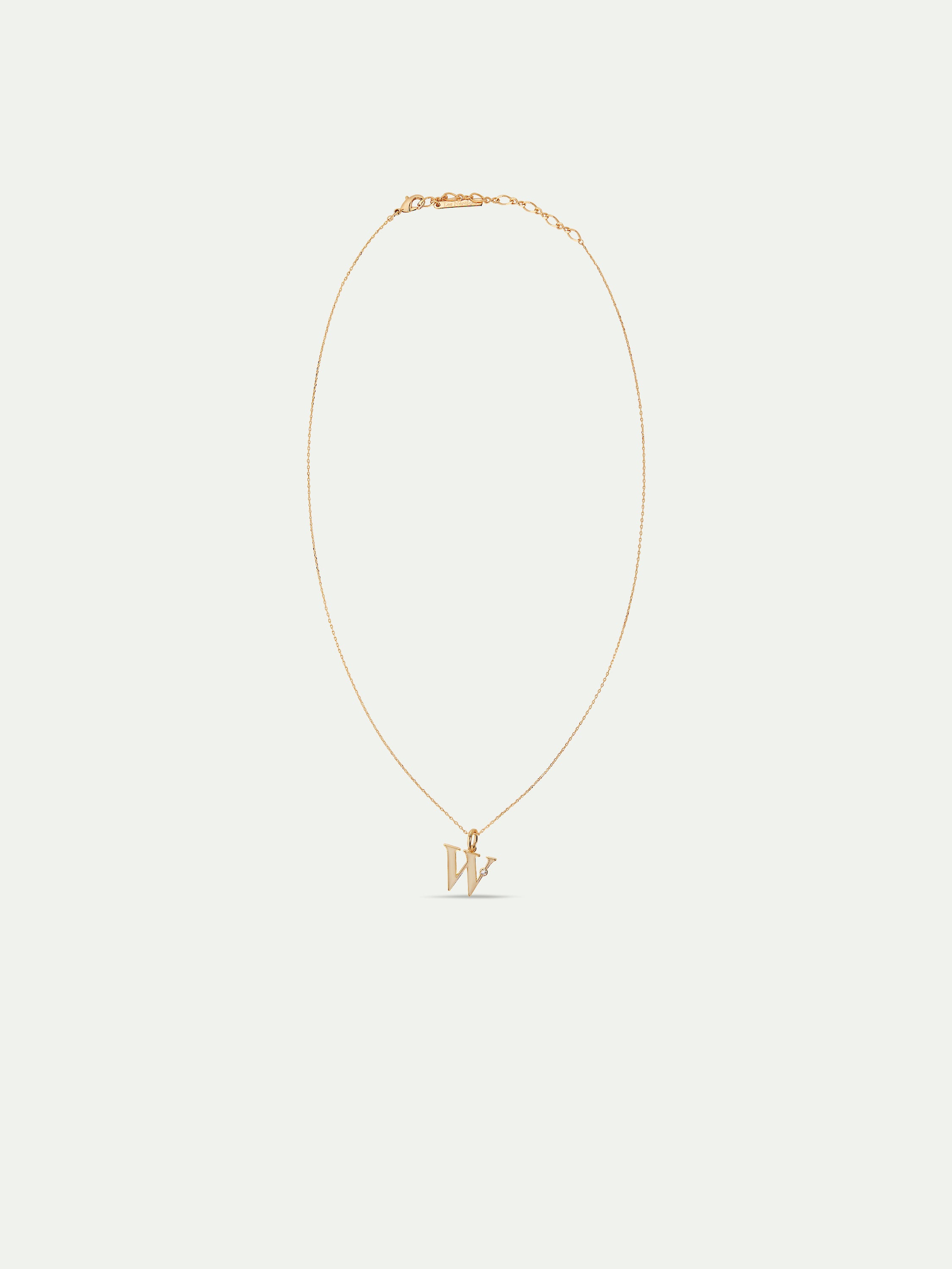 Letter W pendant necklace