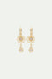 Boucles d'oreilles fleur fil d'or