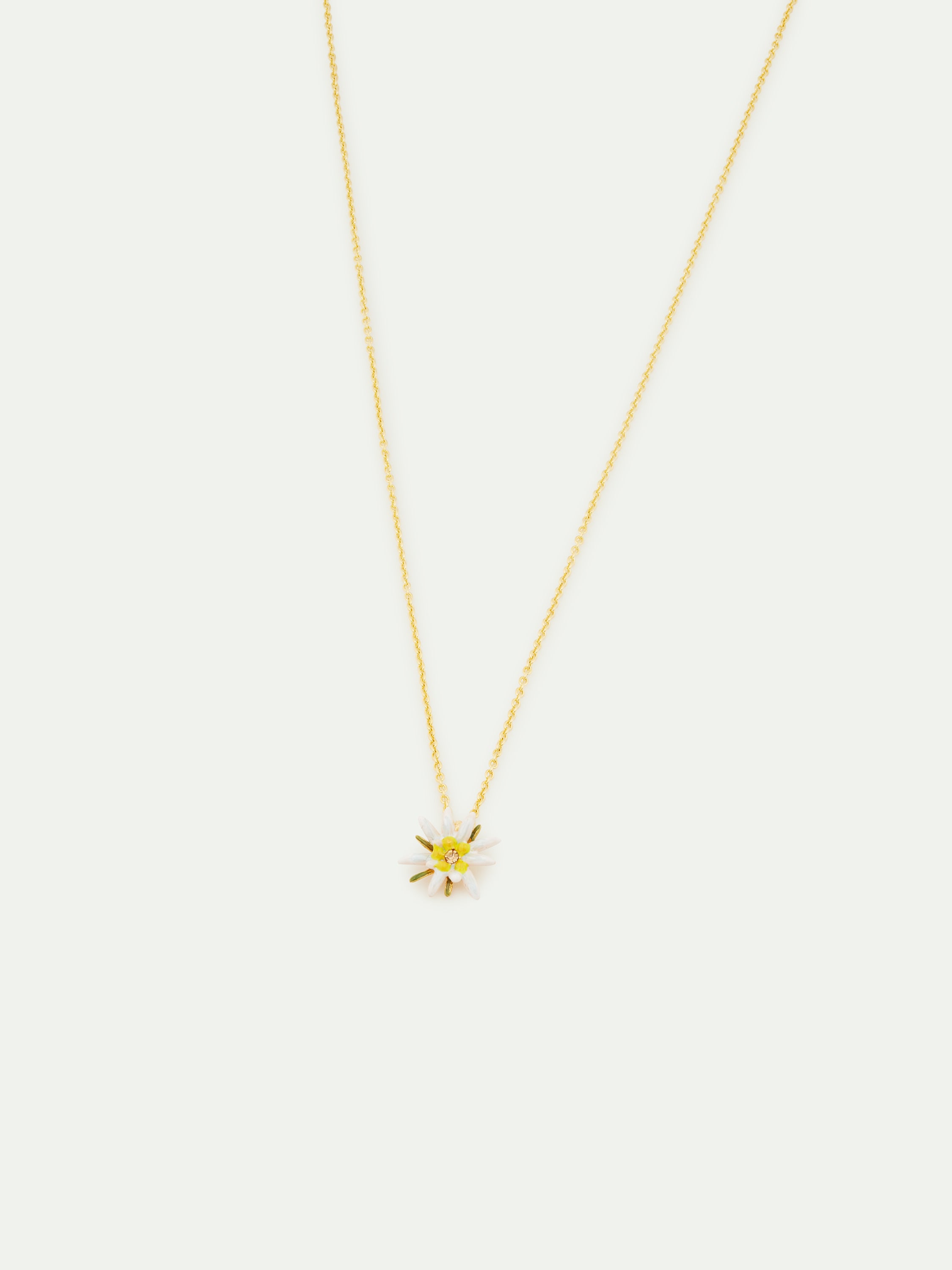 Edelweiss flower pendant necklace