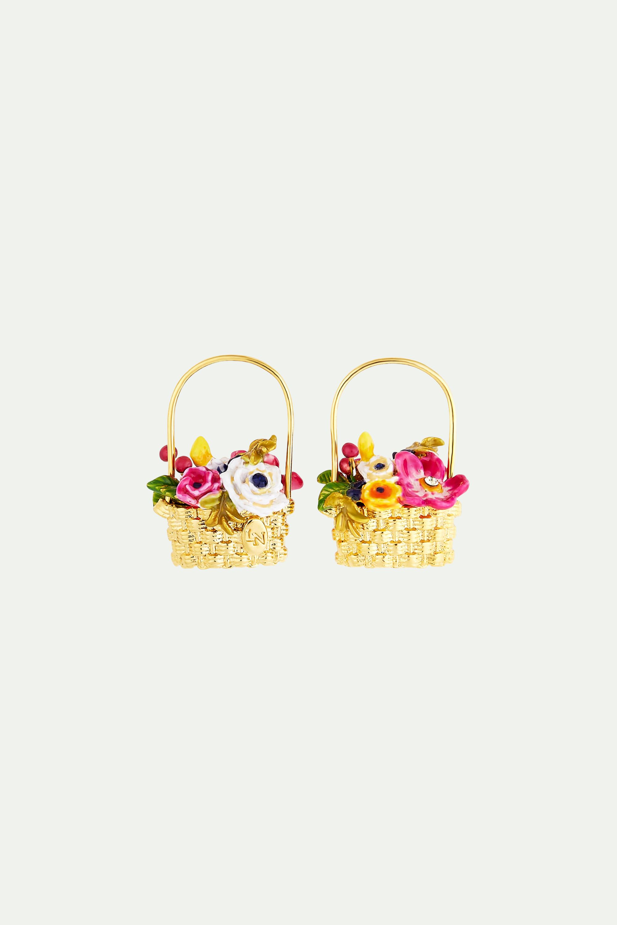 Orchard basket post earrings