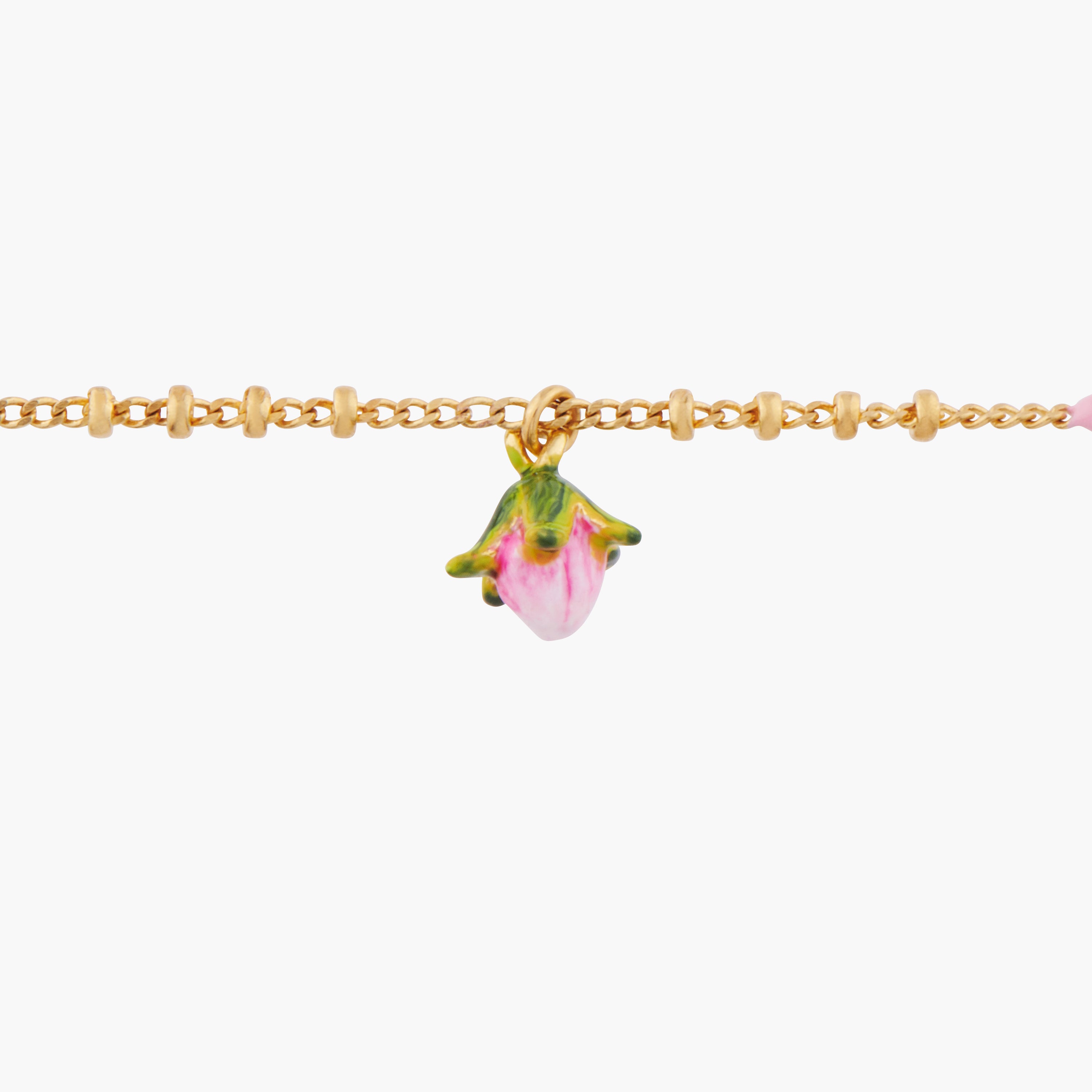 Bracelet pendentif bouton de rose