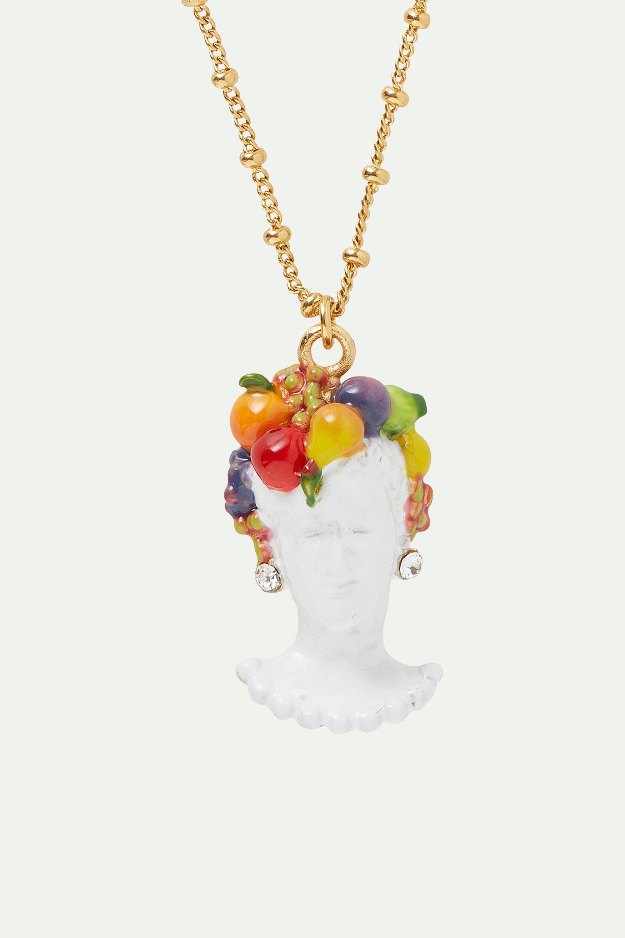 Collier Pendentif Déesse Pomona et Fruits