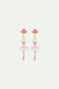 Lotus flower ballerina post earrings