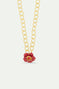 Red hellebore flower pendant necklace