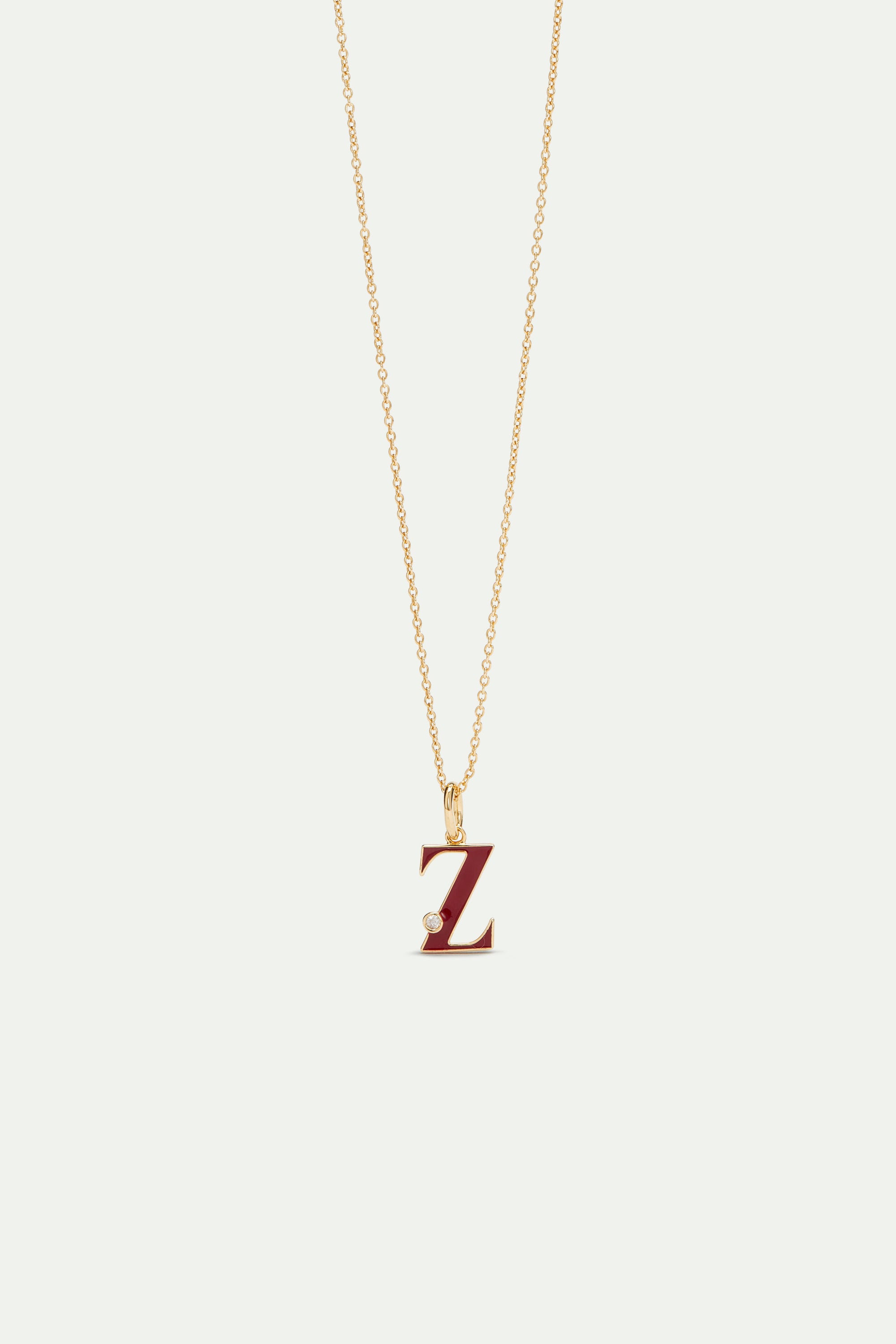 Collier pendentif lettre Z