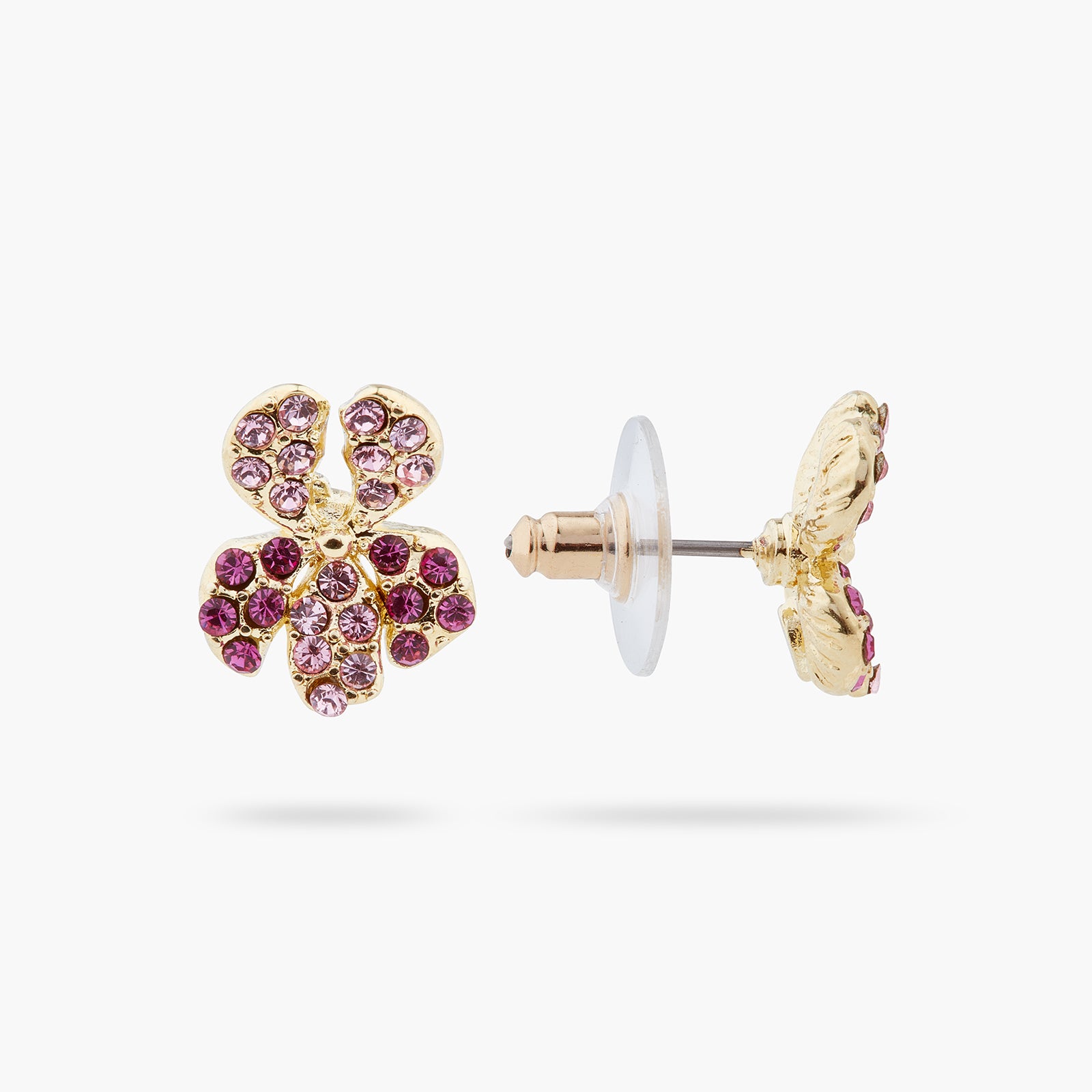 Boucles d'oreilles tiges Iris Wine and roses