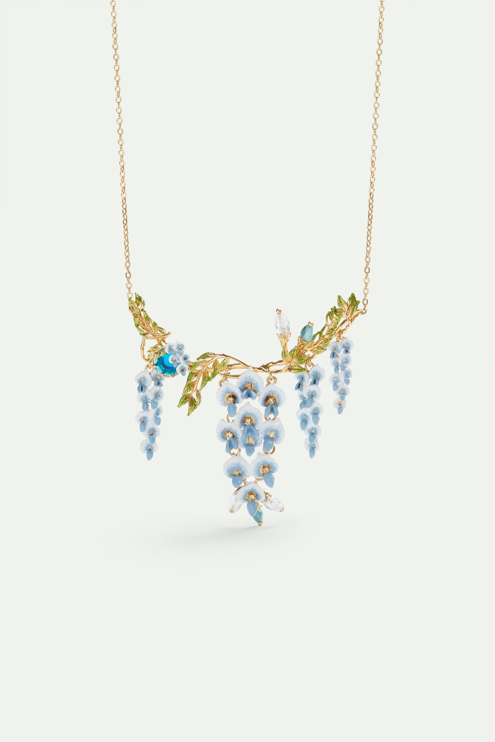 Collier plaston fleurs de glycines