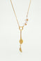 Collier pendentif citron et fleurs de citronnier