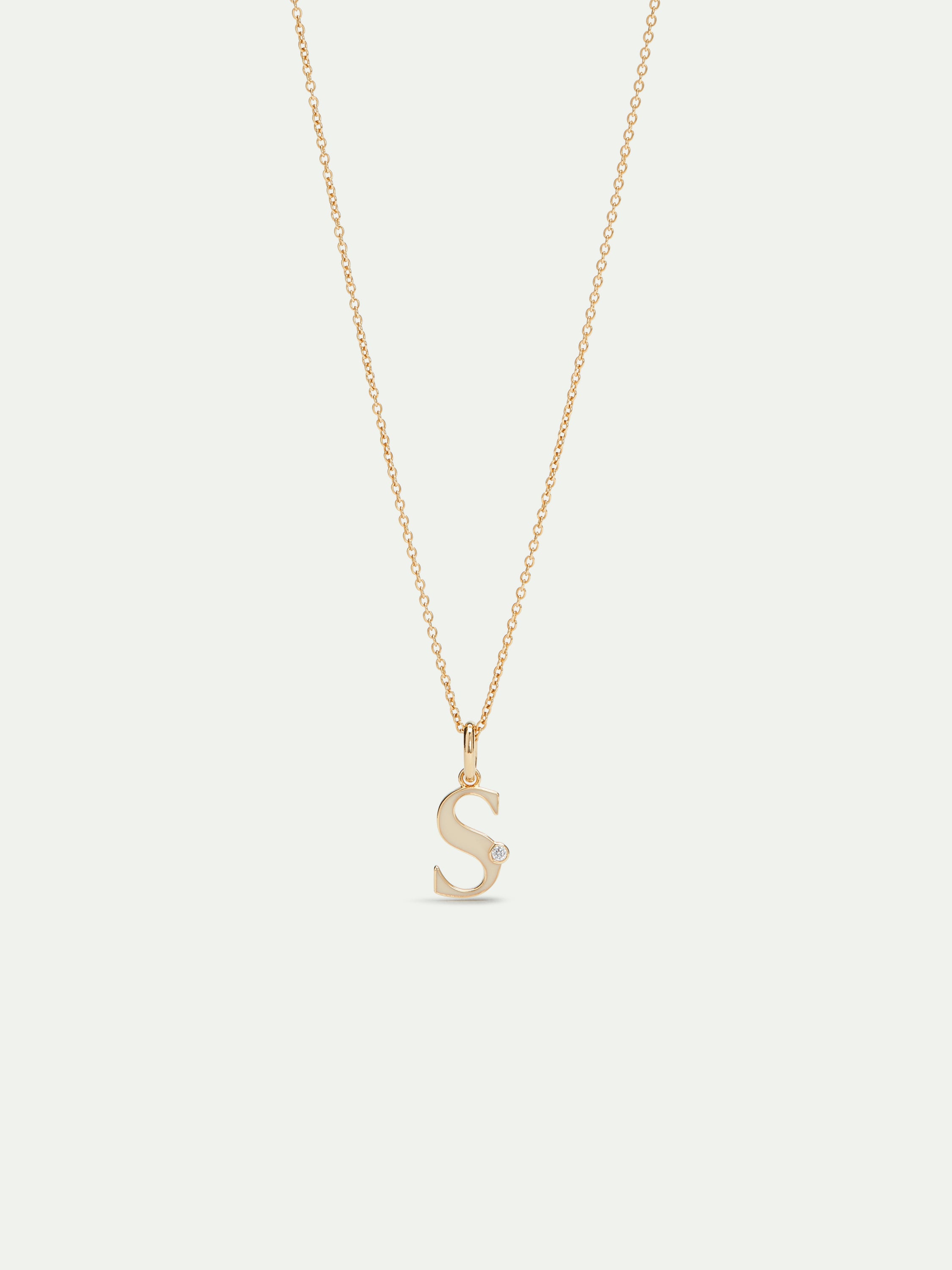 Letter S pendant necklace