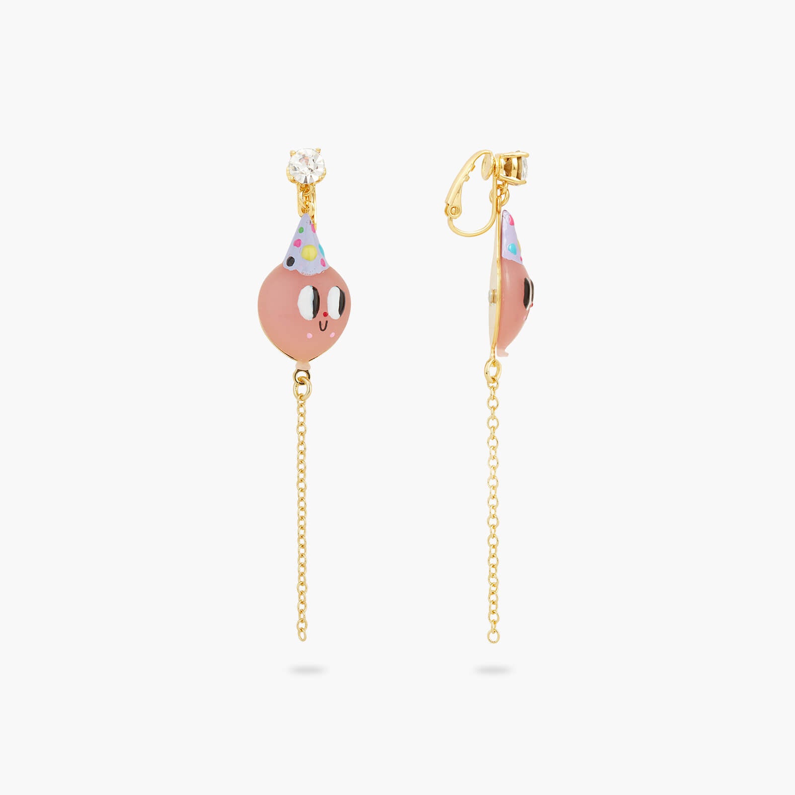 Boucles d'Oreilles Tiges Ballon Rose