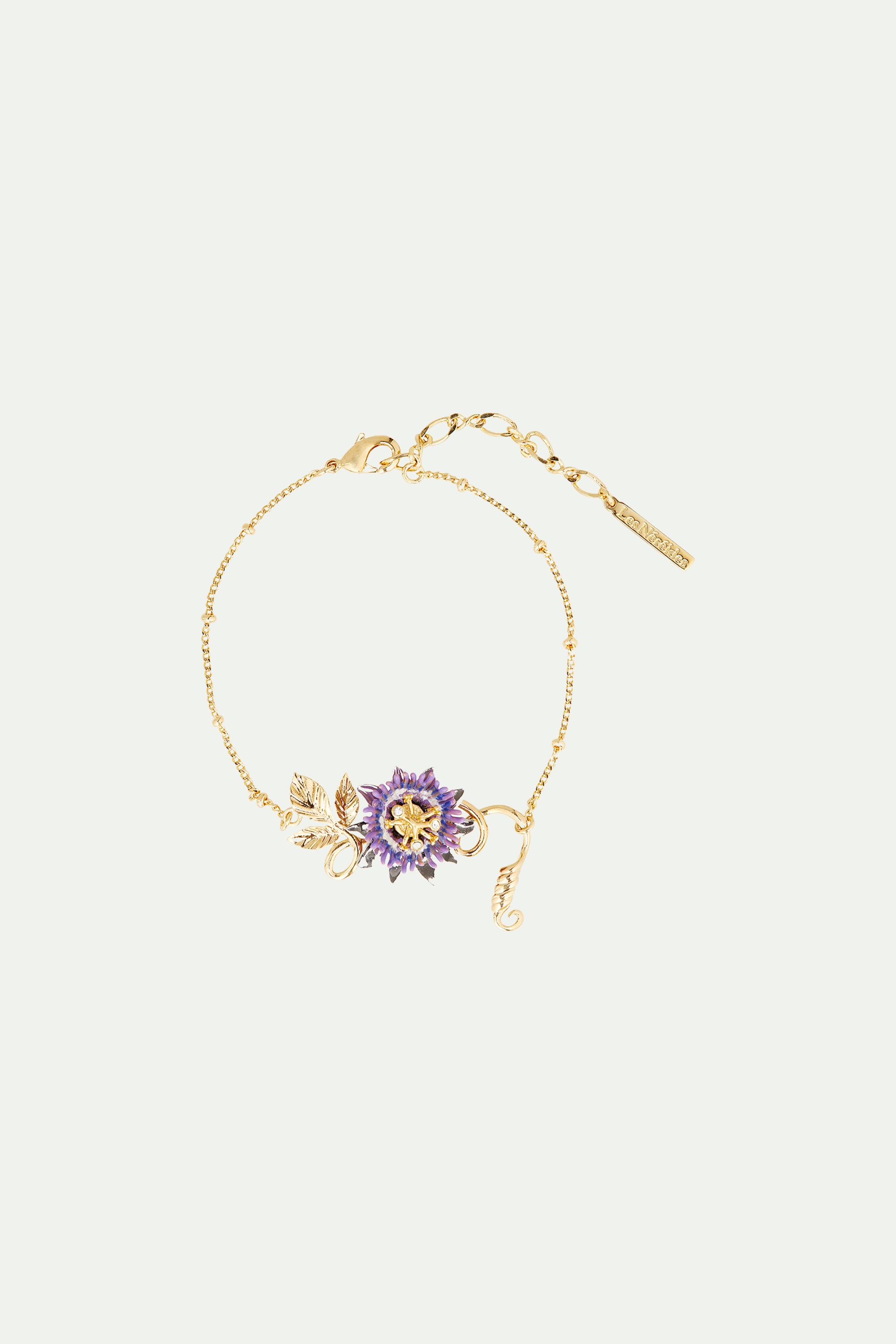 Bracelet fin fleur de passiflore