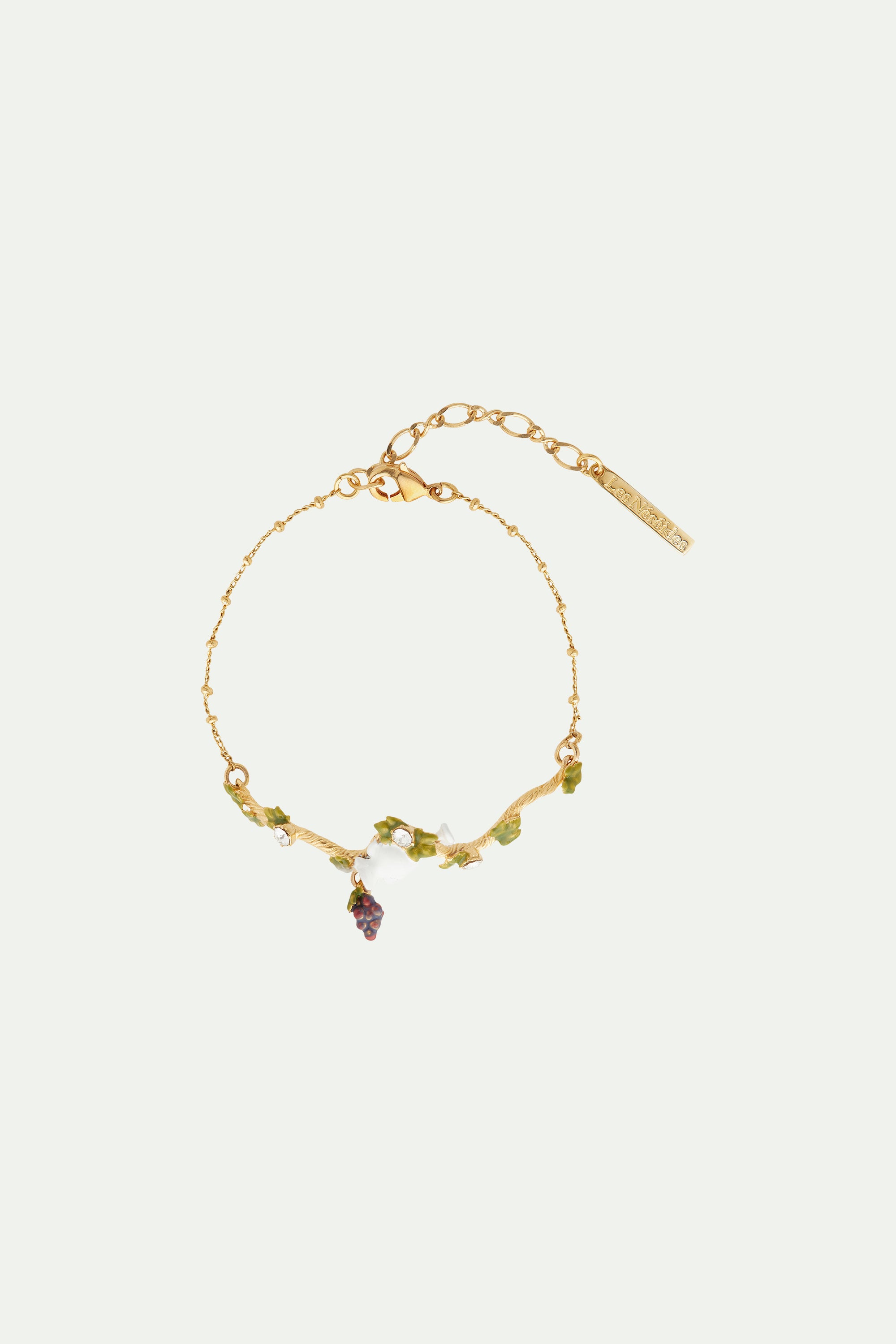 Grapes and amphora fine bracelet