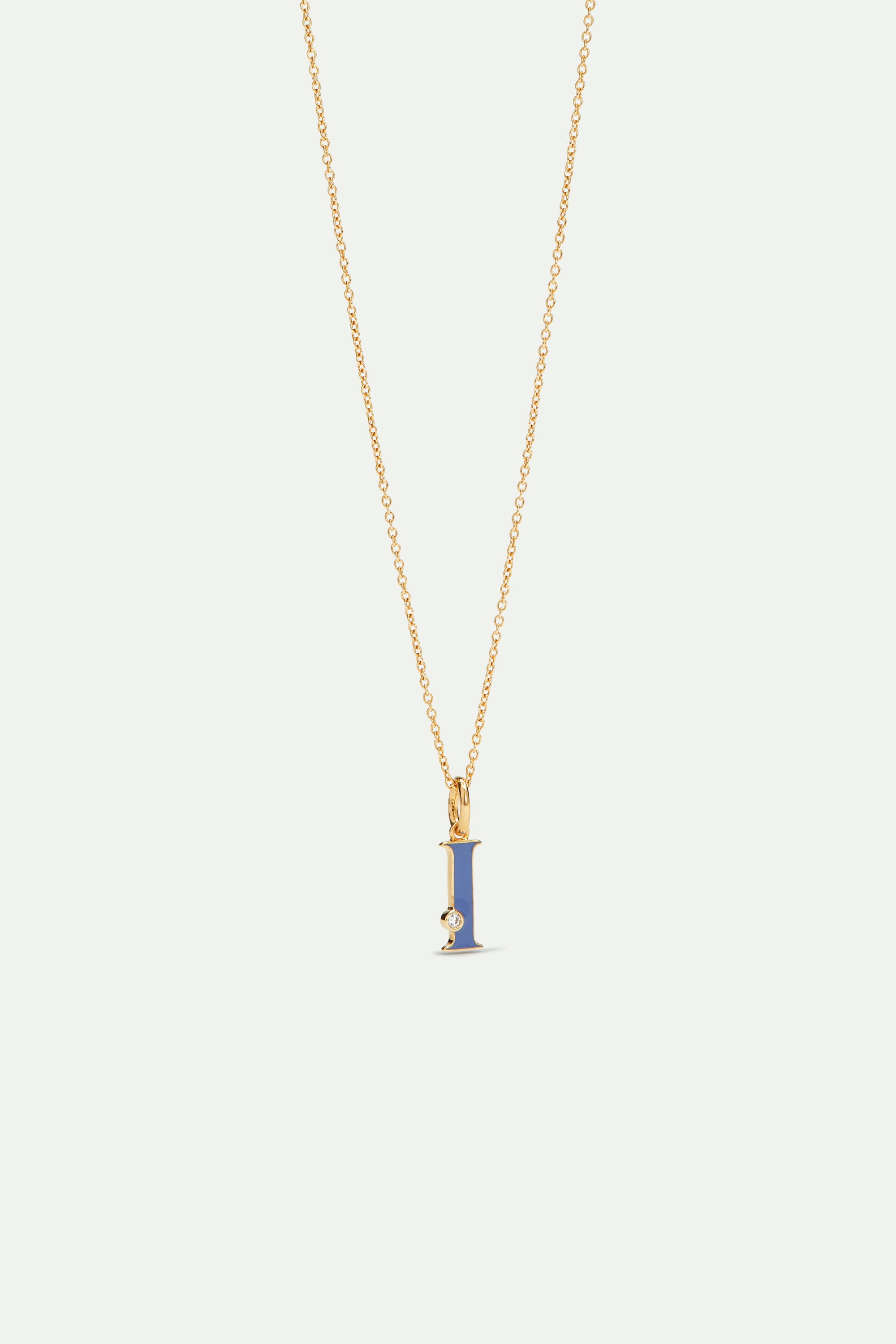 Letter I pendant necklace