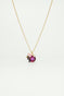 Rose and blackcurrant berries pendant necklace