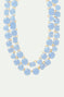 Sky blue Diamantine luxurious two-row necklace