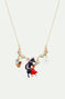 Flowery Big Bad Wolf and Little Red Riding Hood statement necklace