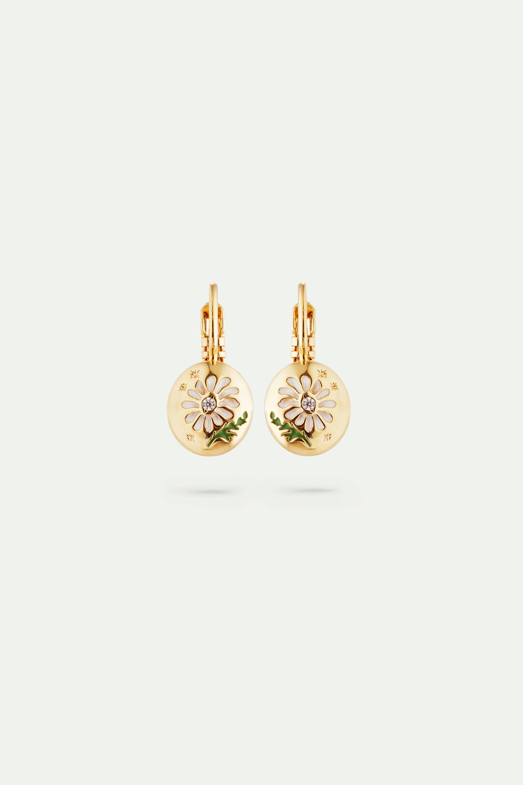 Boucles d'oreilles dormeuses fleur de marguerite