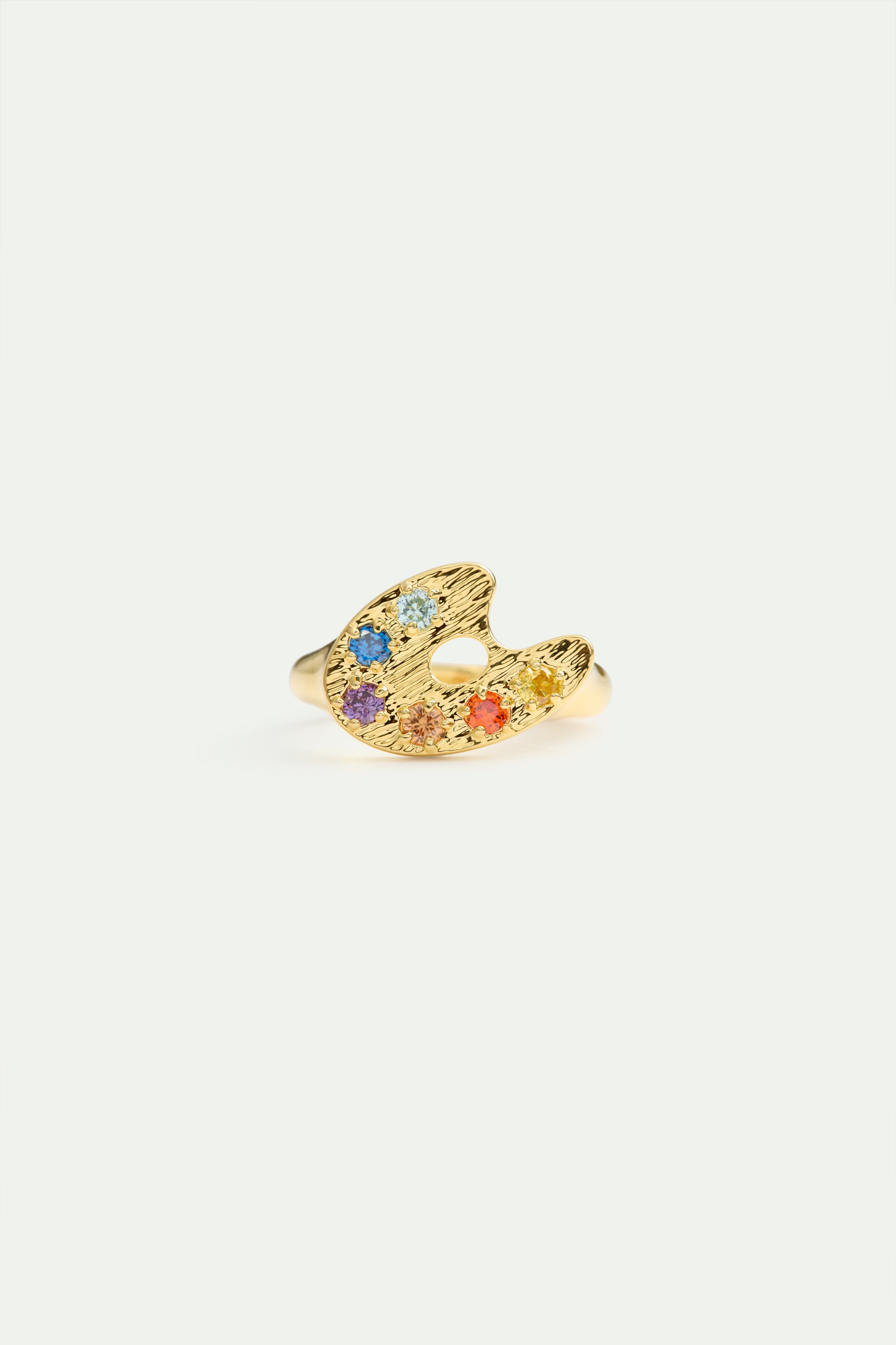 Golden paint palette ring