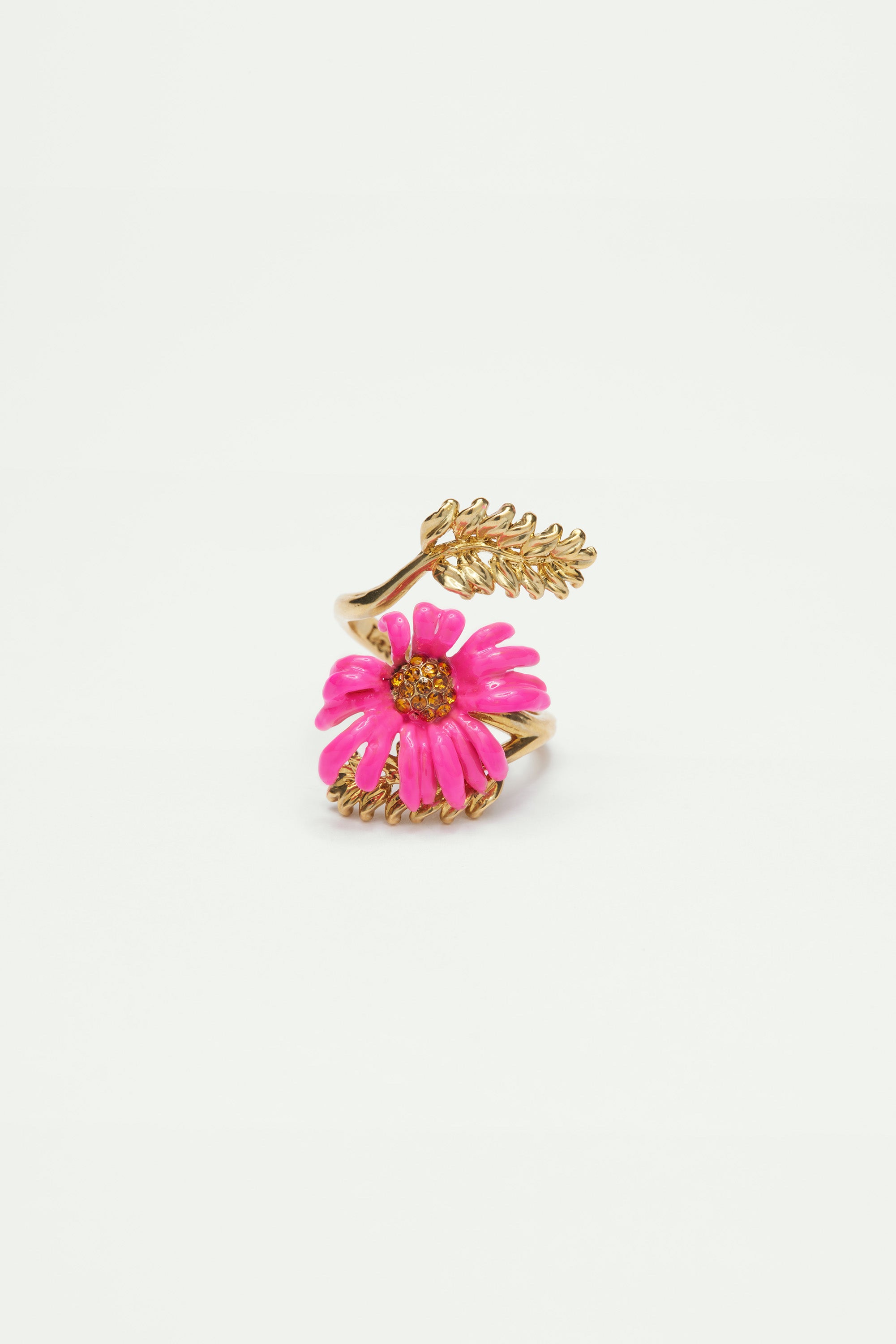 Bague ajustable fleur echinacée pourpre