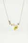 Collier plastron citrons, bourgeons et fleurs de citronnier