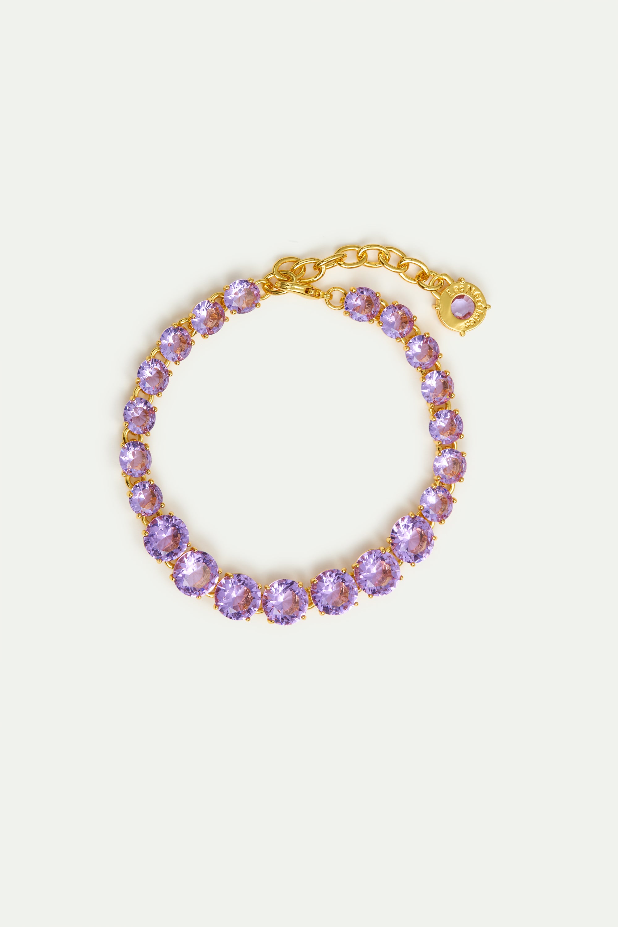 Pulsera fina fila de piedras La Diamantine lavanda