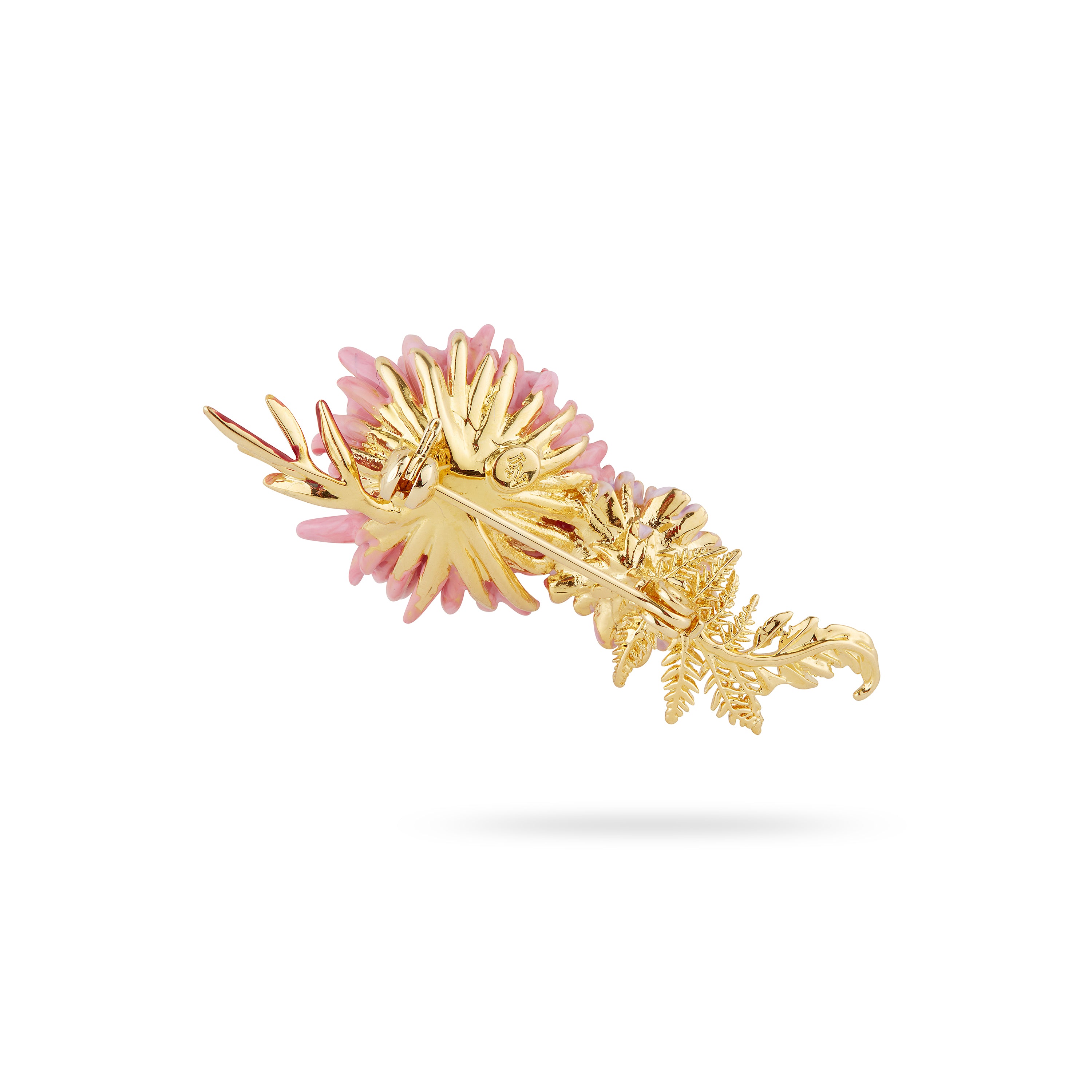 Lotus flower and Chrysanthemum brooch