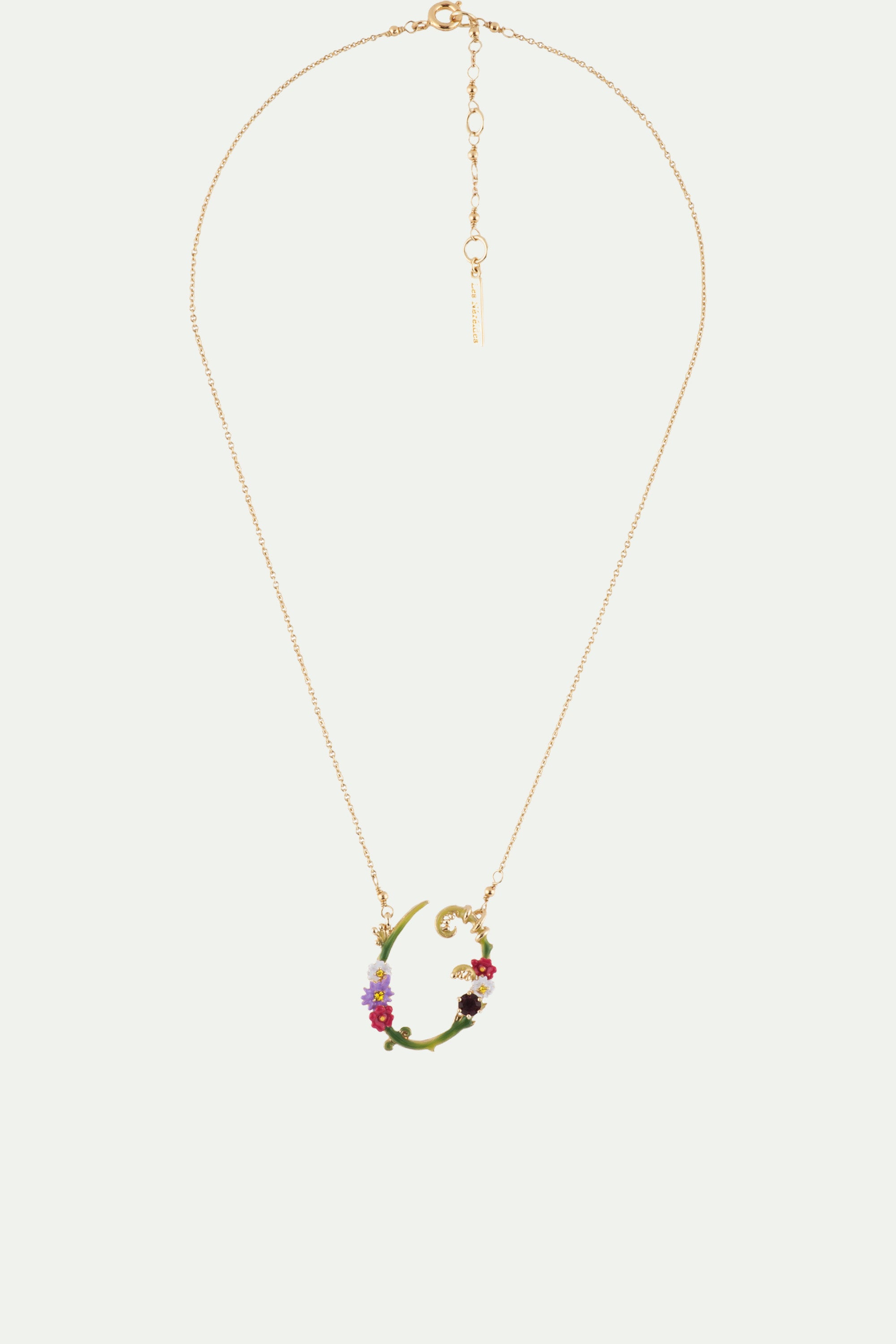 Collier lettre florale O