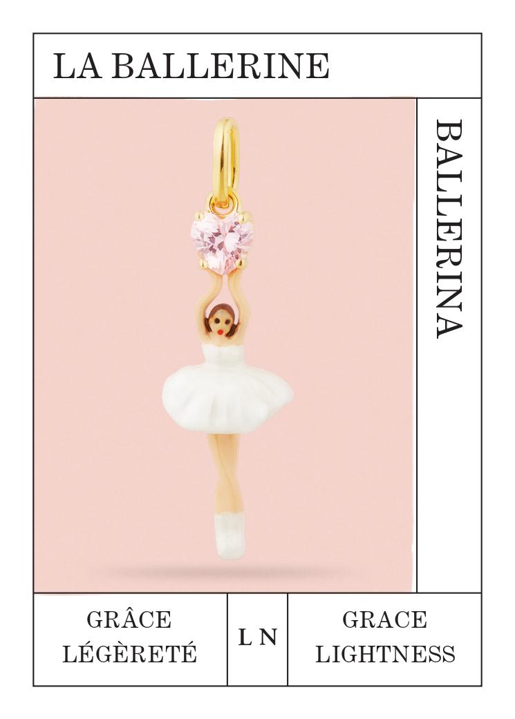 Ballerina and cut stone pendant: Grace and Lightness