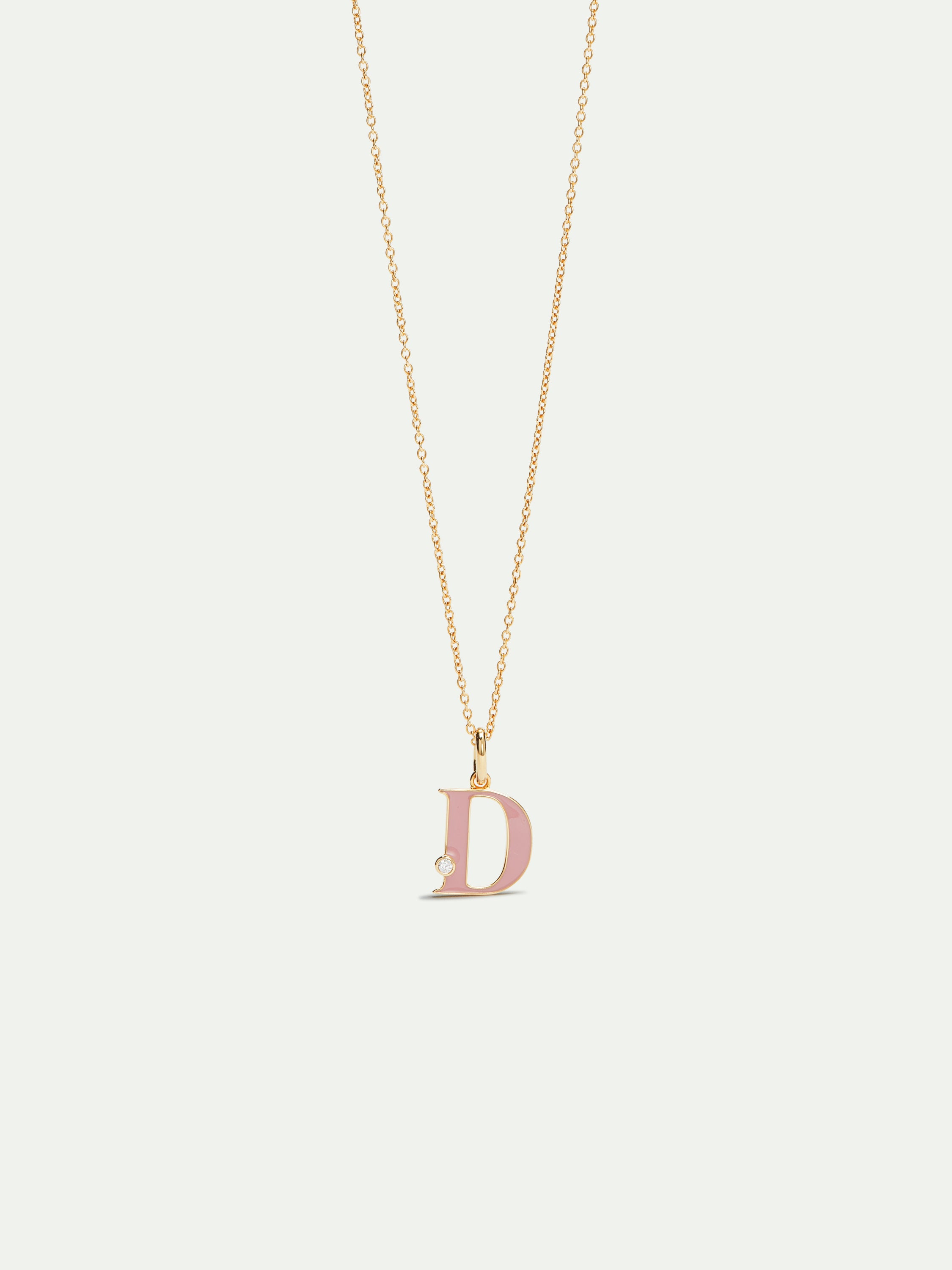 Collier pendentif lettre D