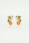 Boucles d'oreilles orange et fleur d'oranger