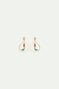 Mermaid, cut stone, seashell shape earrings