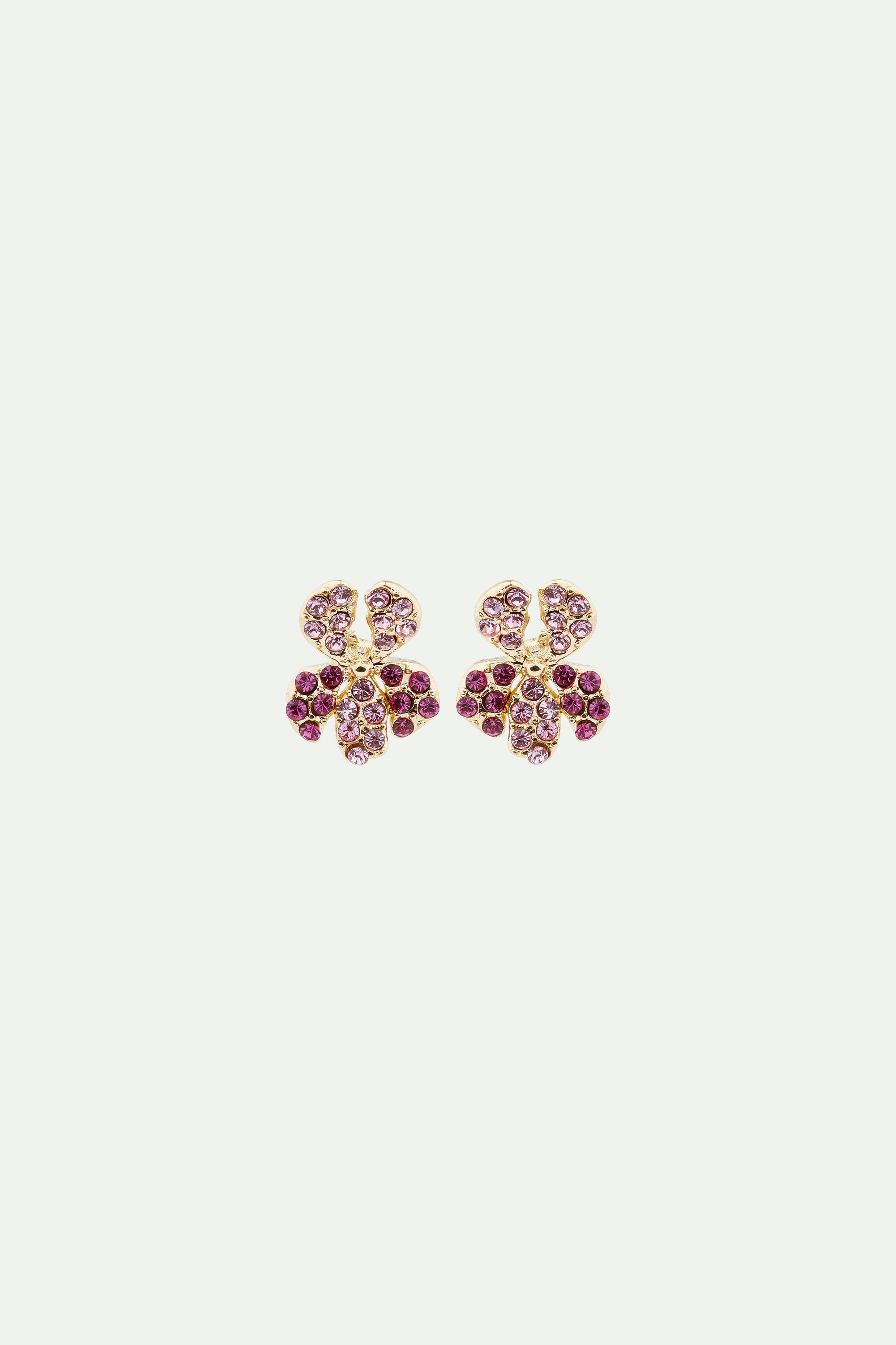 Boucles d'oreilles tiges Iris Wine and roses