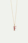 Collier pendentif lettre F