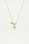 Collier plastron citron, bourgeon et fleurs de citronnier