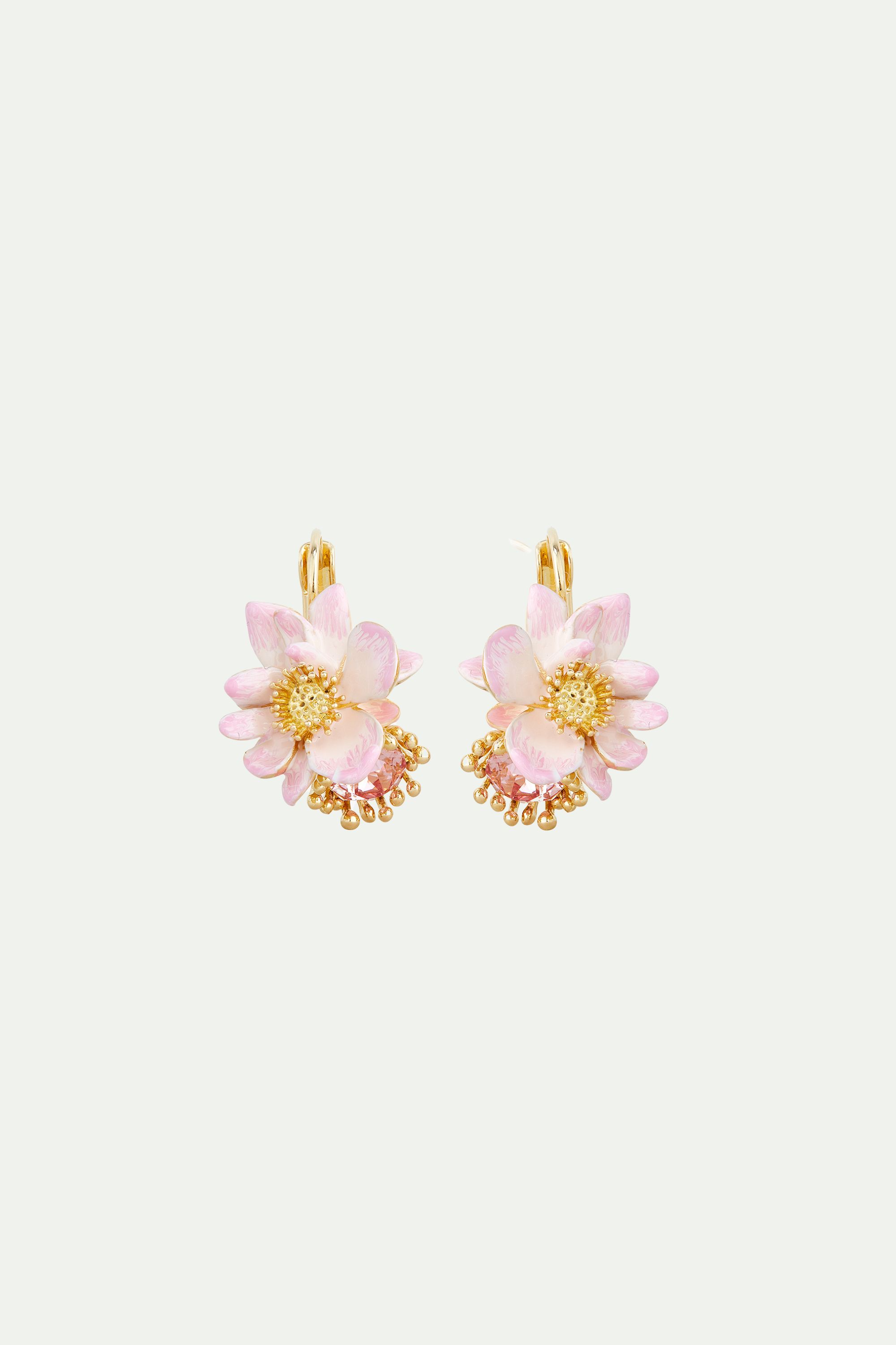 Boucles d'Oreilles Dormeuses Fleur de Lotus