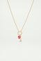 Eiffel tower and red heart pendant necklace