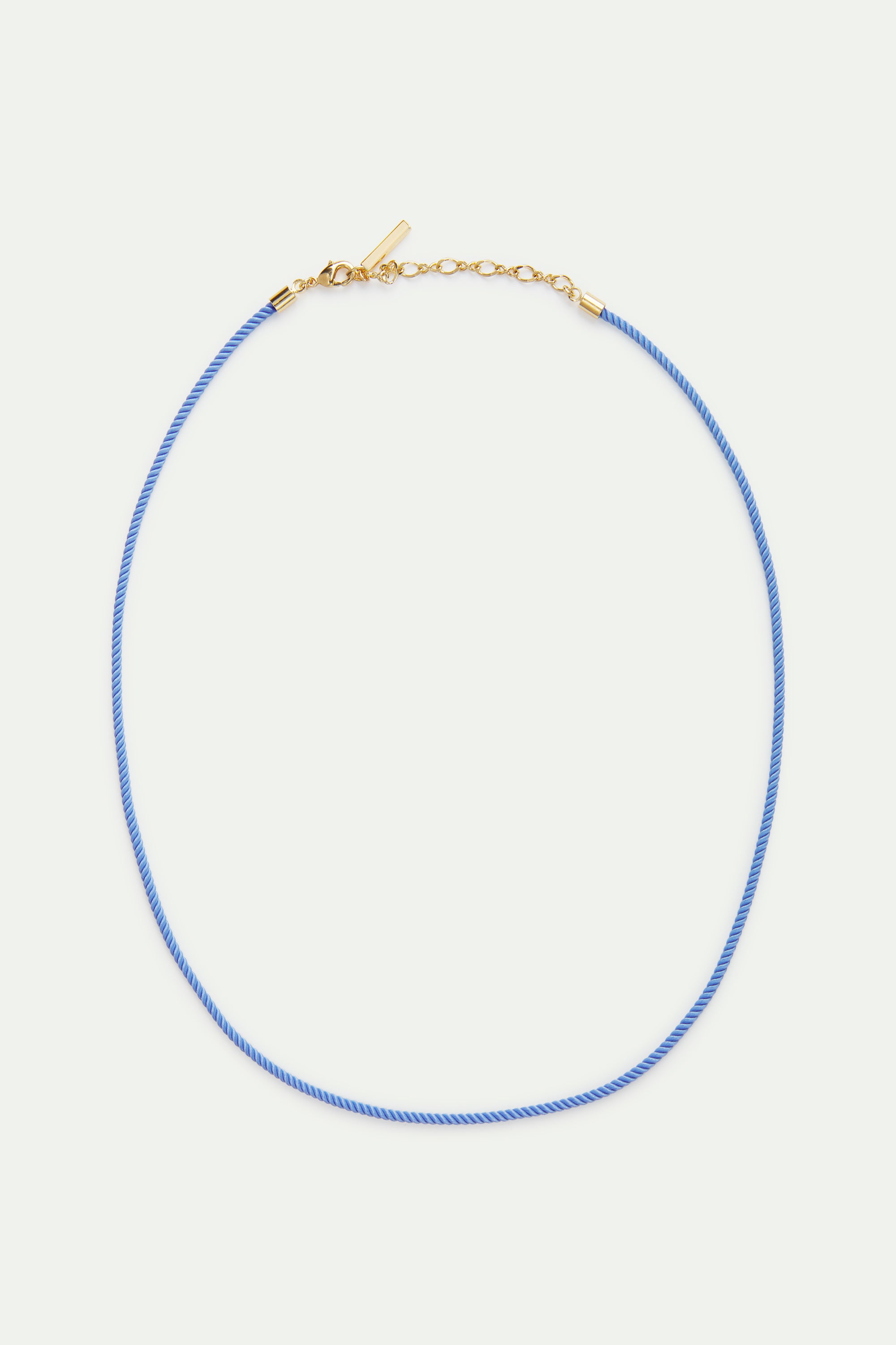 Collier corde bleu